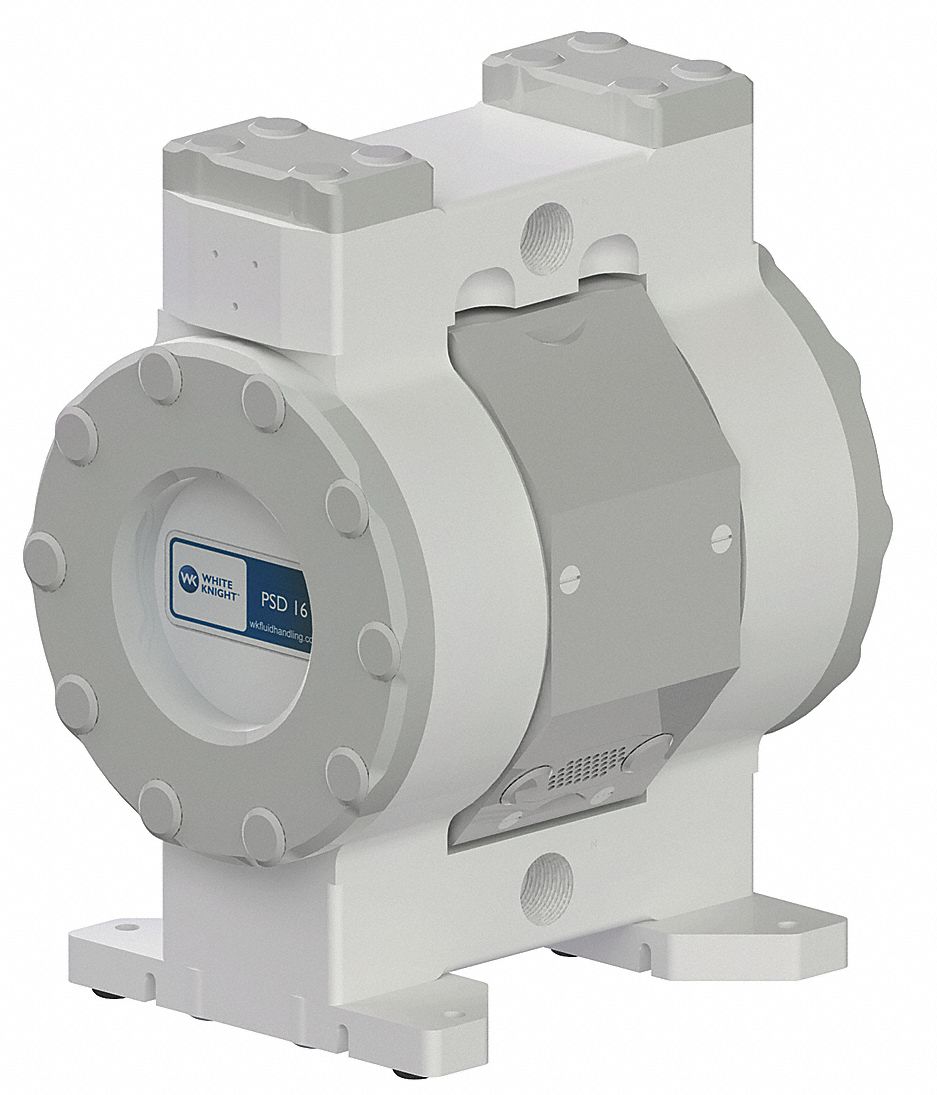 Double Diaphragm Pump: 1 in Inlet/Outlet Size, NPT Connection, 37.5 gpm Max. Flow