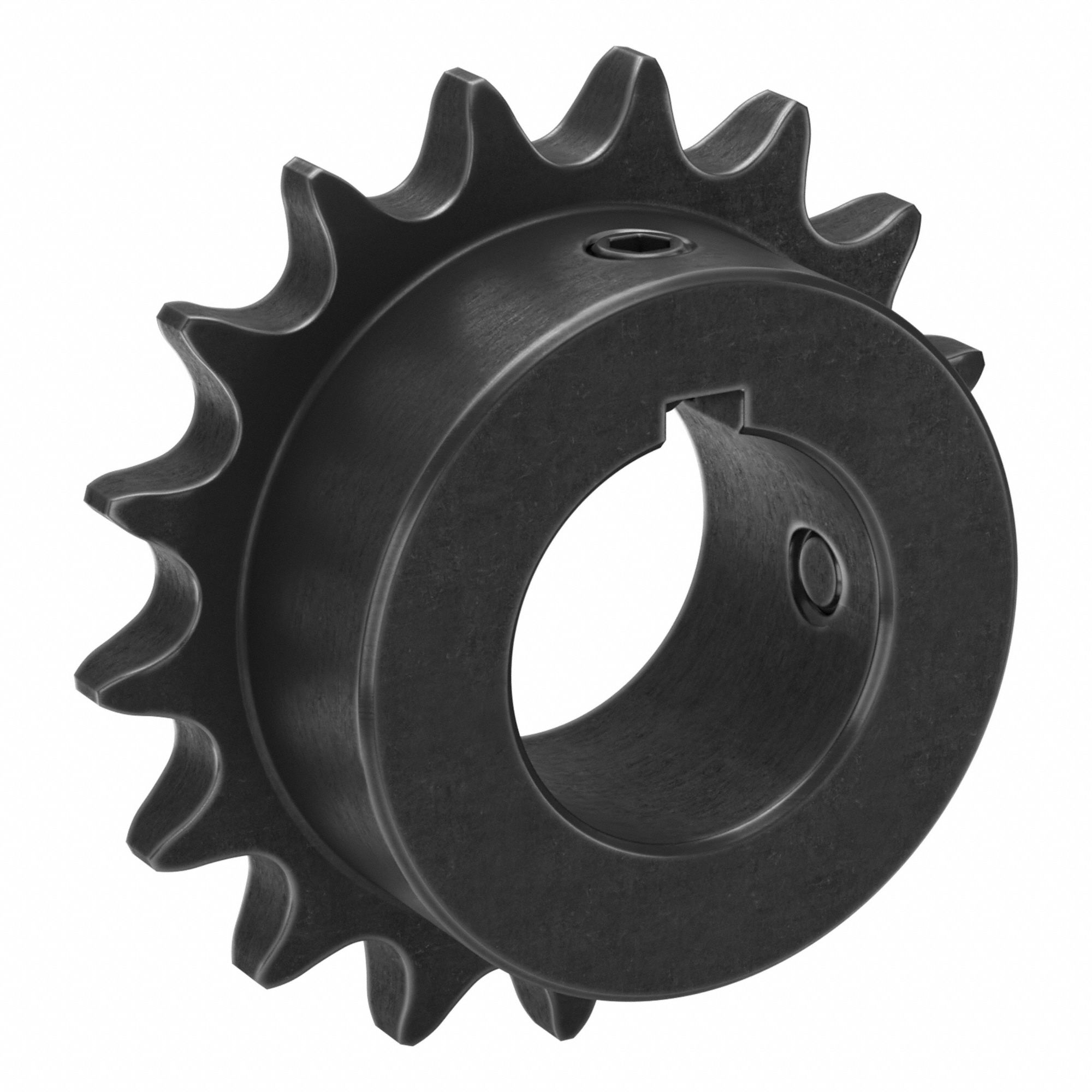 Single Strand Sprocket: 40, For 1/2 in Chain Pitch, 1 3/16 in Bore Dia, 17 Teeth, Steel