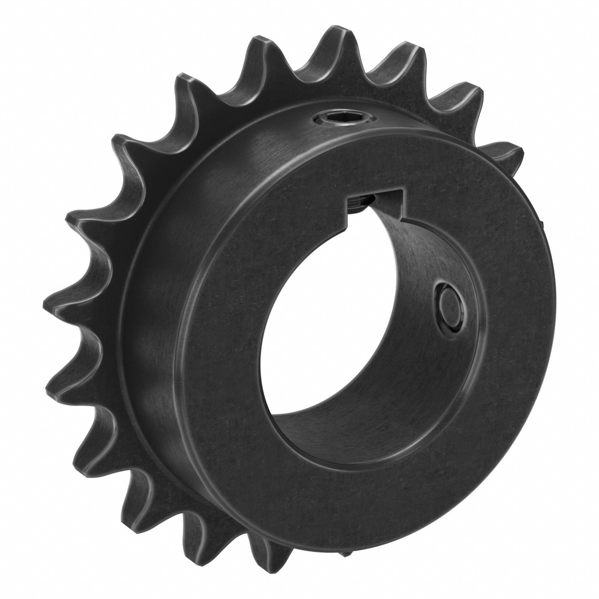 Single Strand Sprocket: 40, For 1/2 in Chain Pitch, 1 1/2 in Bore Dia, 20 Teeth, Steel