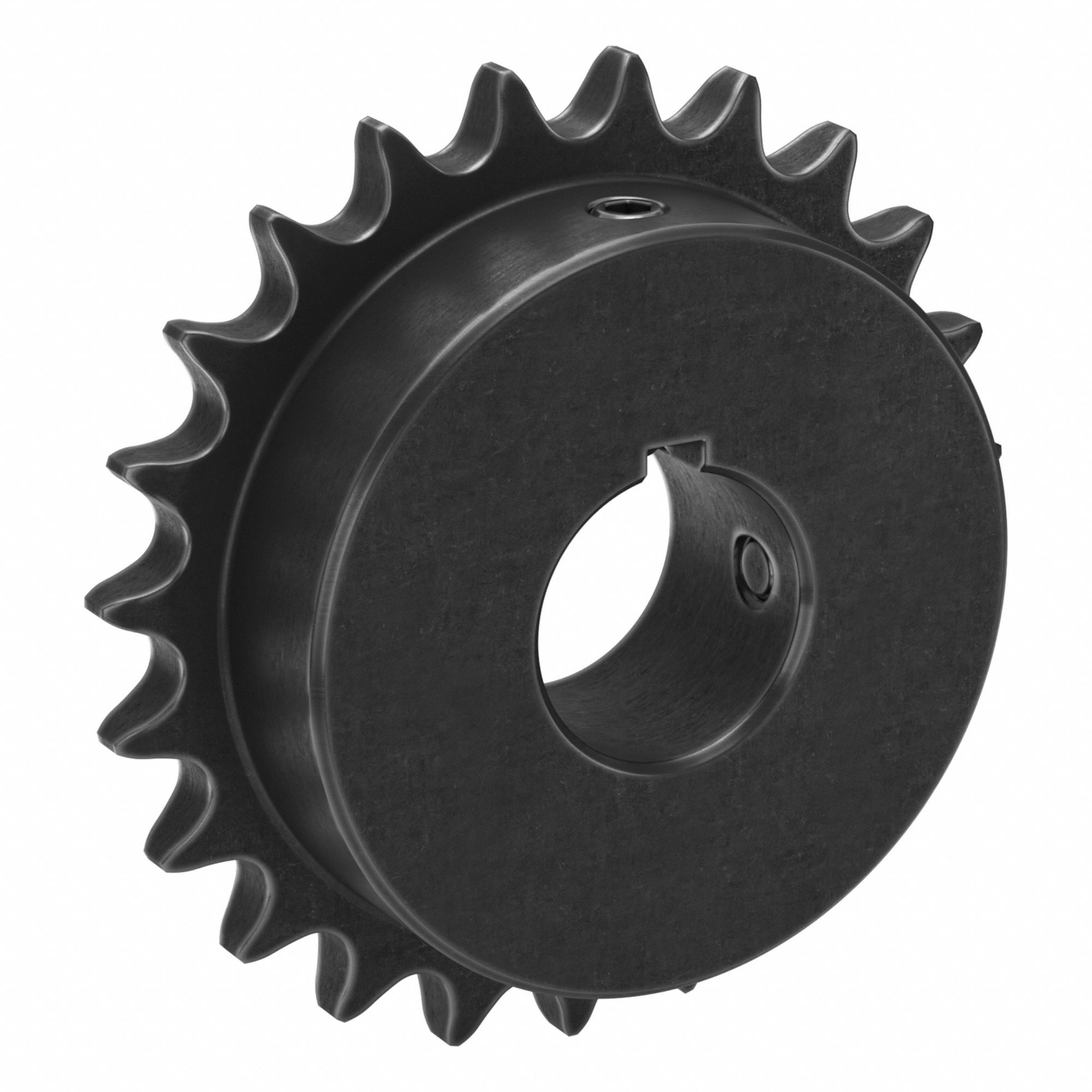 Single Strand Sprocket: 40, For 1/2 in Chain Pitch, 1 1/8 in Bore Dia, 23 Teeth, Steel