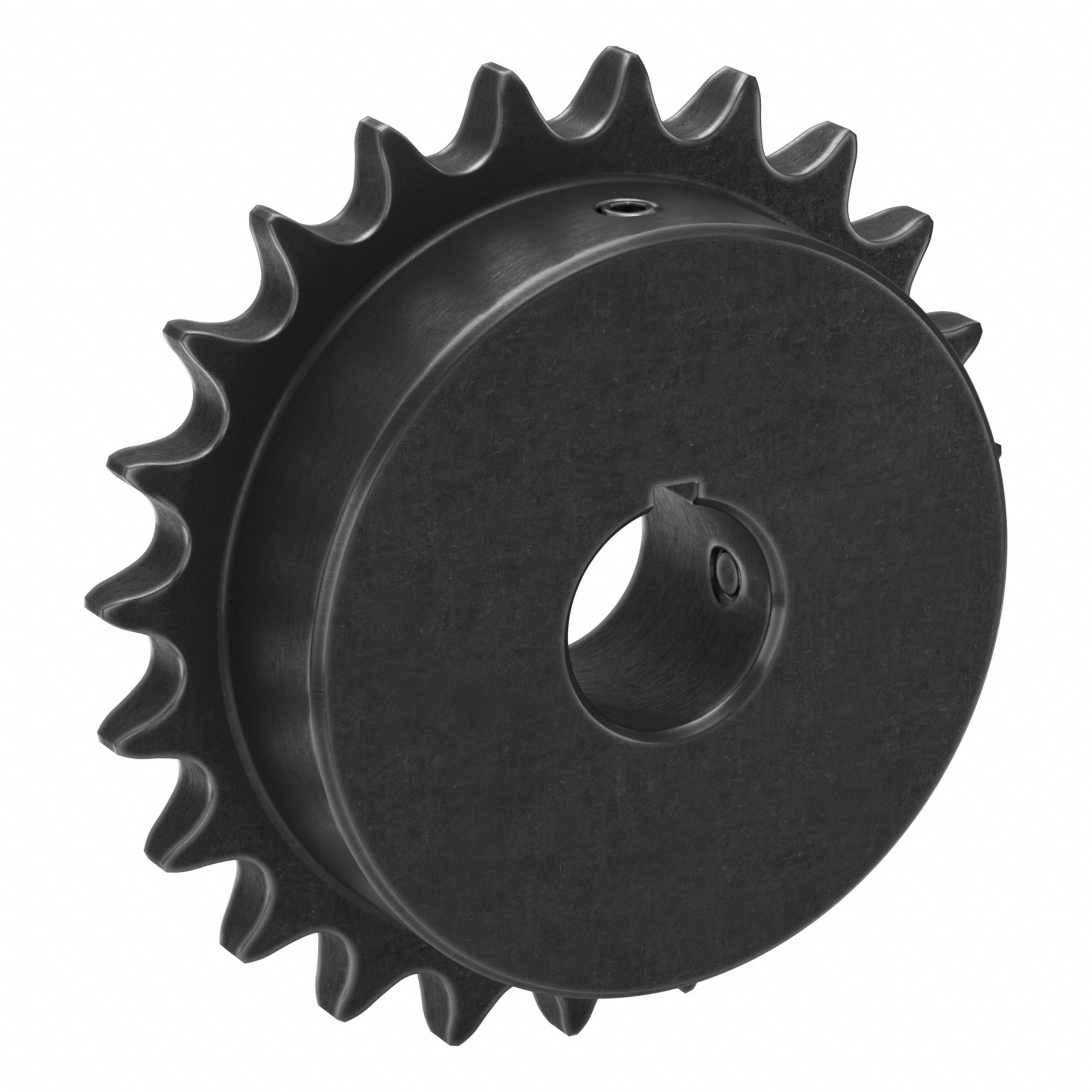 Single Strand Sprocket: 40, For 1/2 in Chain Pitch, 7/8 in Bore Dia, 23 Teeth, Steel