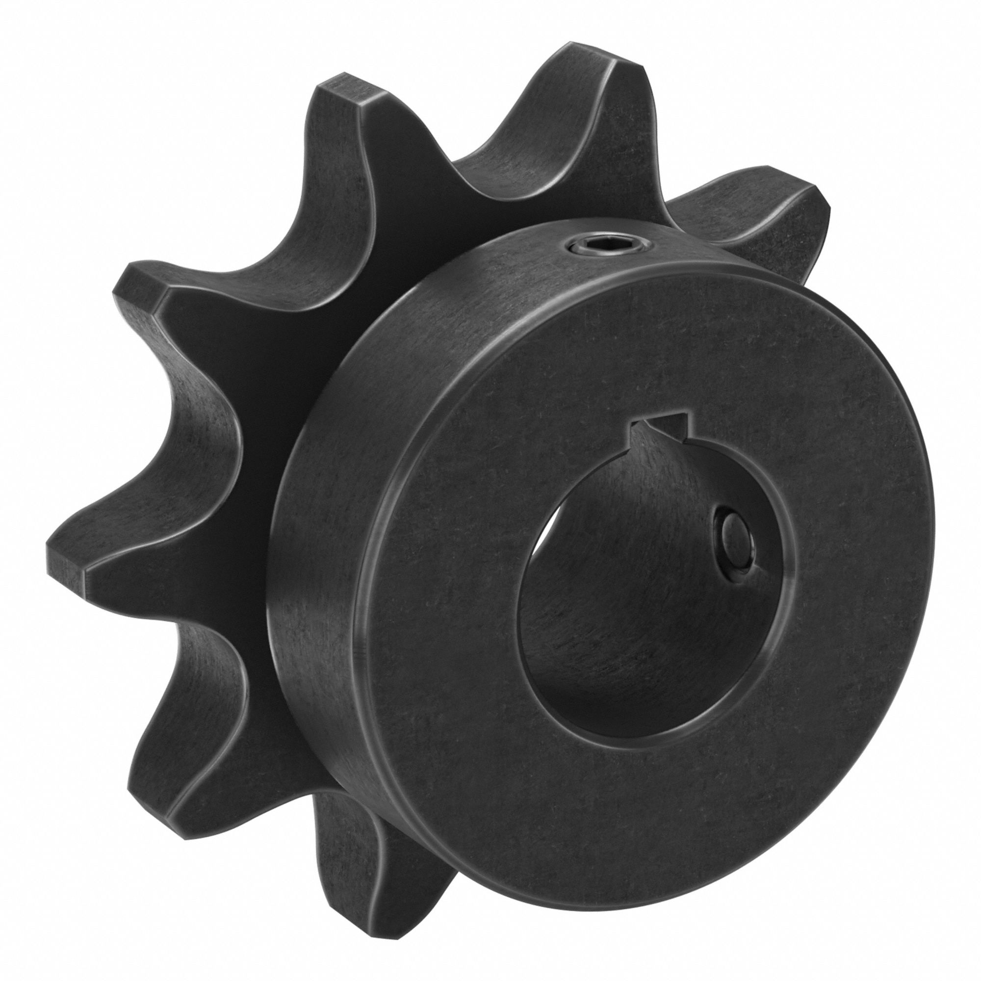 Single Strand Sprocket: 60, For 3/4 in Chain Pitch, 7/8 in Bore Dia, 10 Teeth, Steel