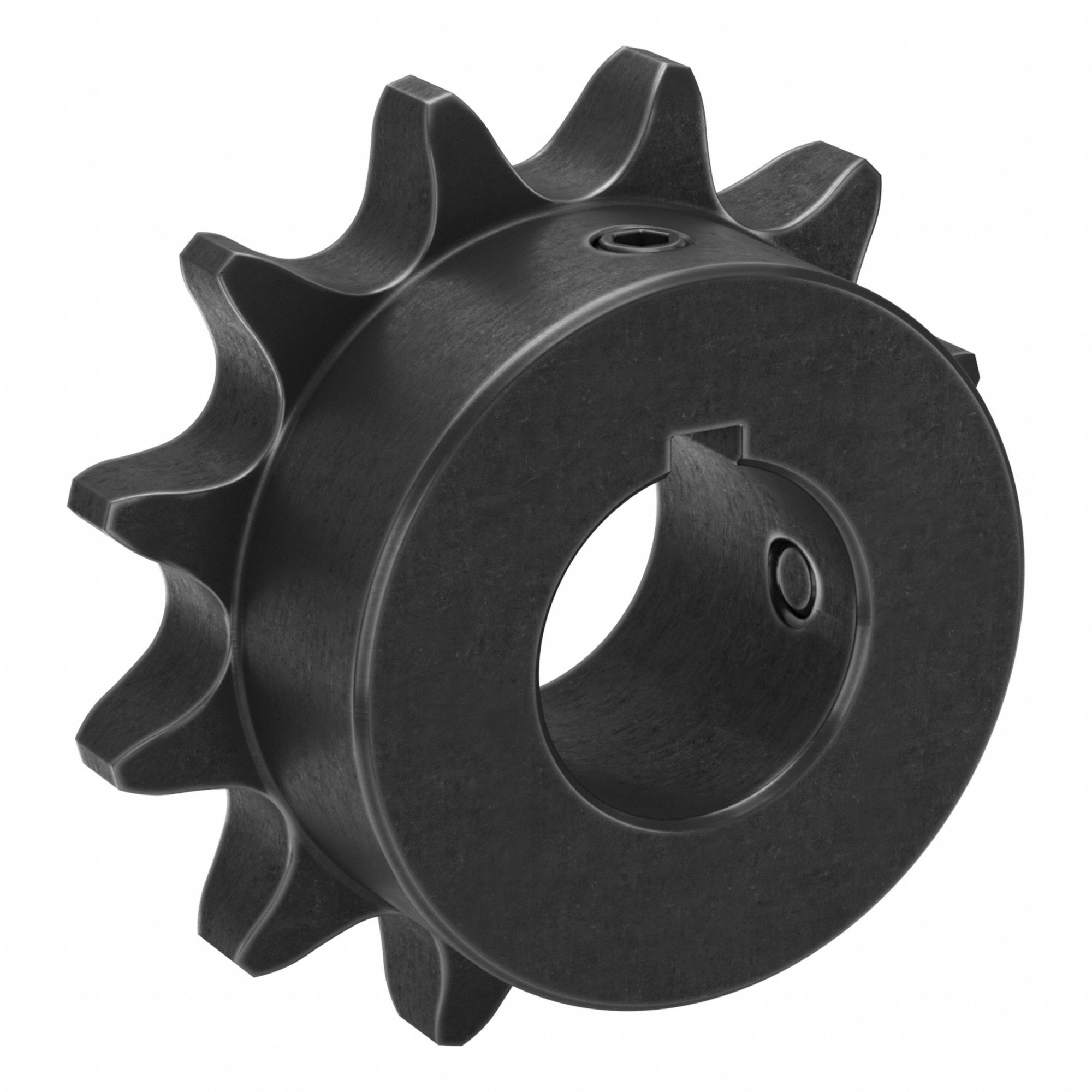 Single Strand Sprocket: 60, For 3/4 in Chain Pitch, 1 1/8 in Bore Dia, 12 Teeth, Steel