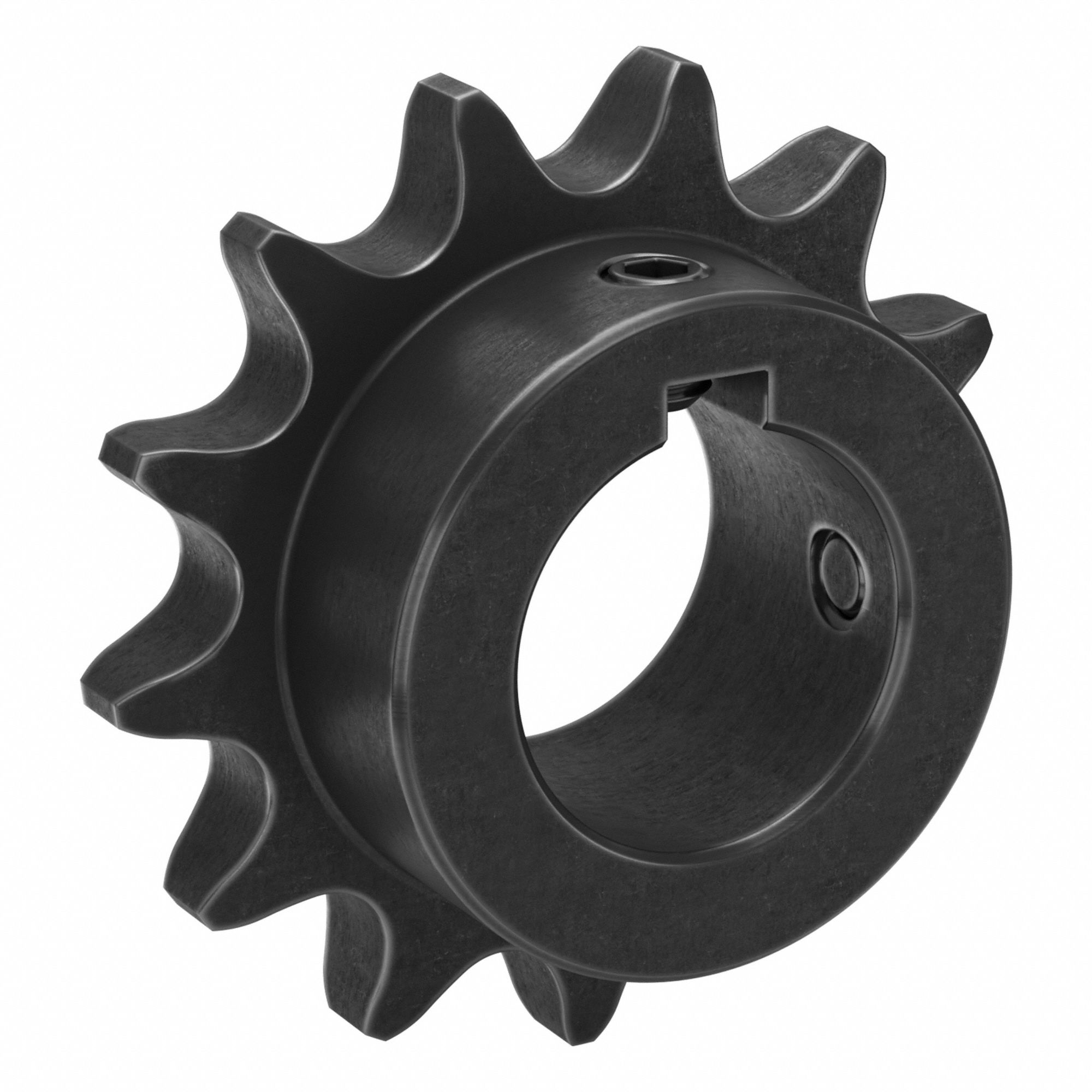 Single Strand Sprocket: 60, For 3/4 in Chain Pitch, 1 7/16 in Bore Dia, 13 Teeth, Steel