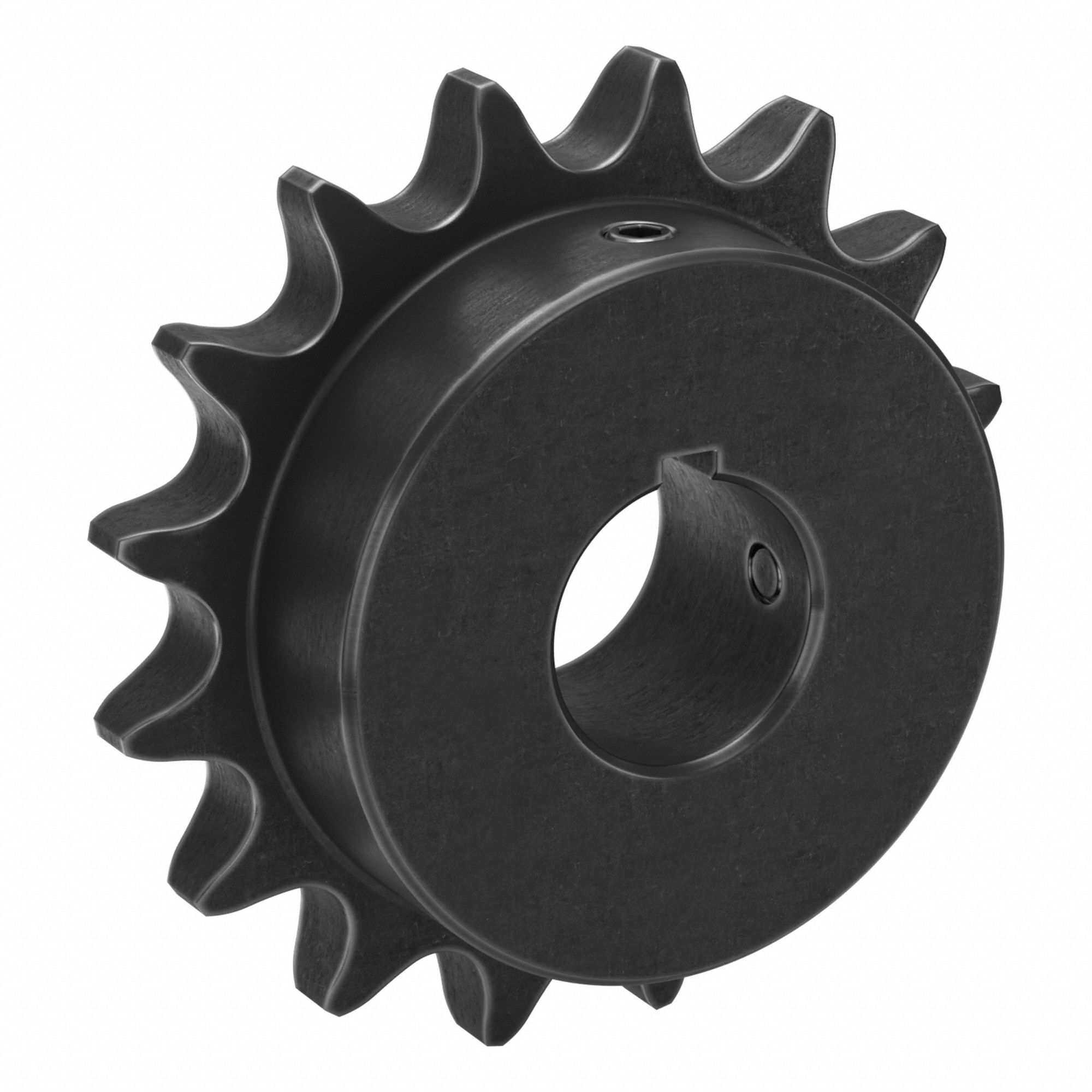 Single Strand Sprocket: 60, For 3/4 in Chain Pitch, 1 3/16 in Bore Dia, 16 Teeth, Steel