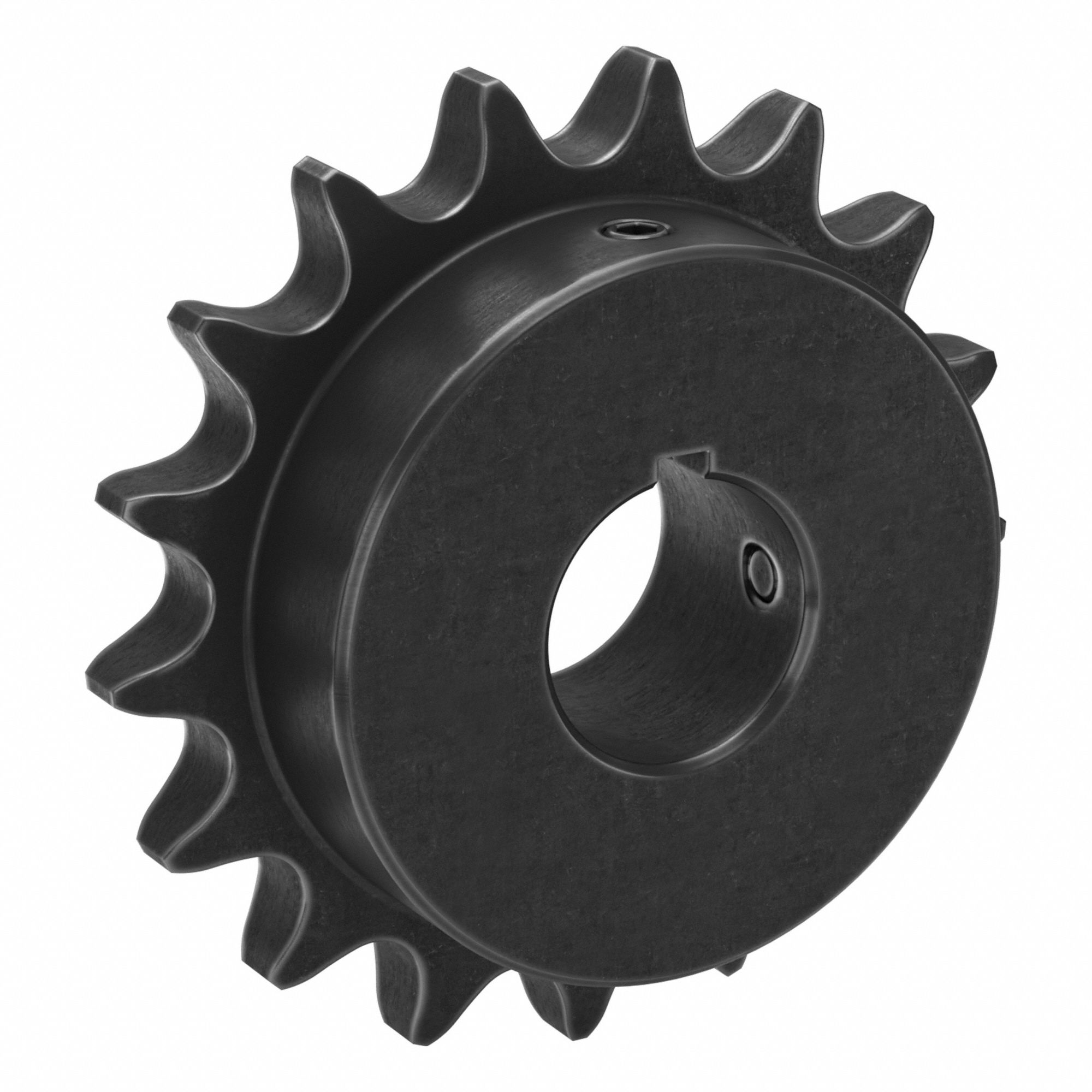 Single Strand Sprocket: 60, For 3/4 in Chain Pitch, 1 1/4 in Bore Dia, 17 Teeth, Steel