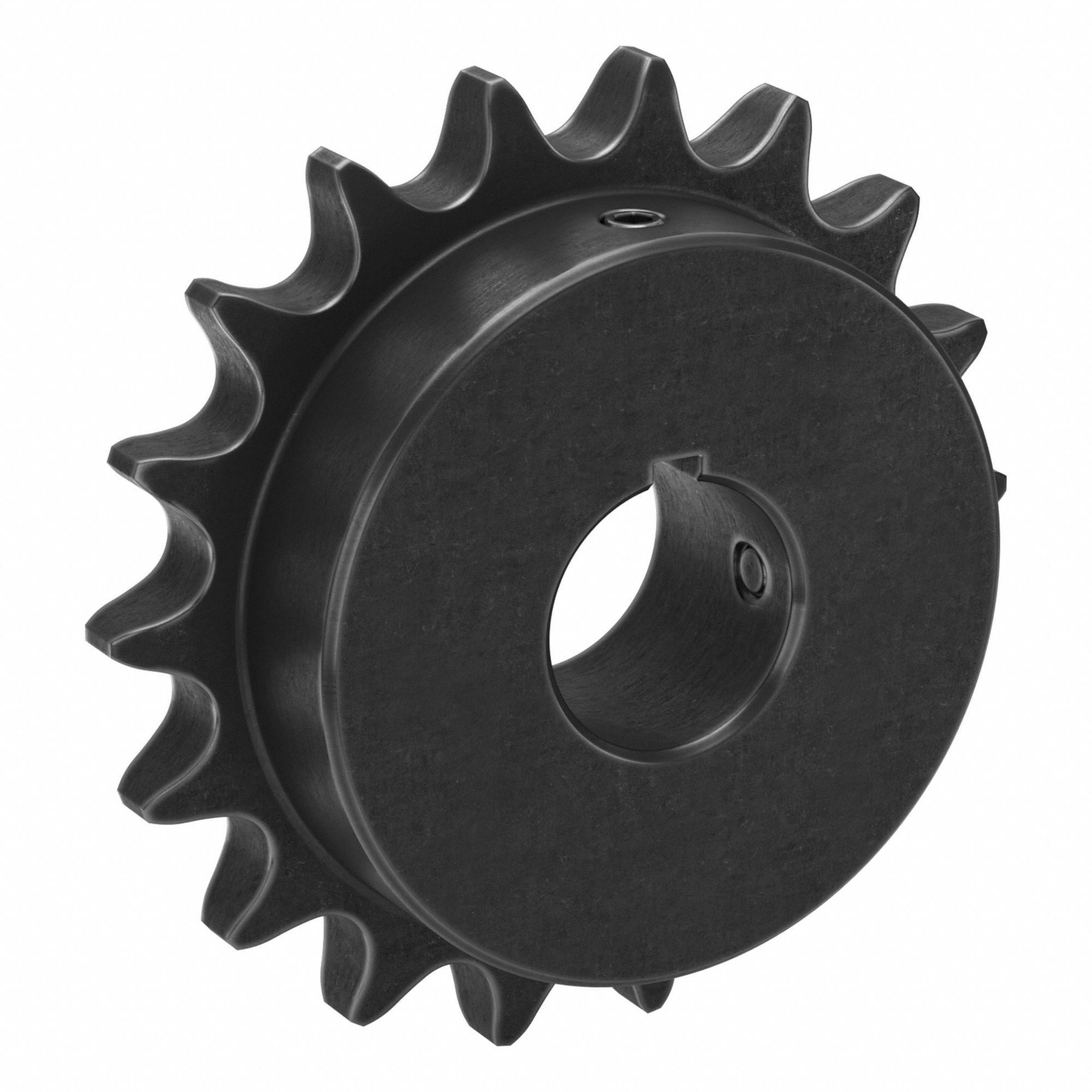Single Strand Sprocket: 60, For 3/4 in Chain Pitch, 1 1/4 in Bore Dia, 18 Teeth, Steel