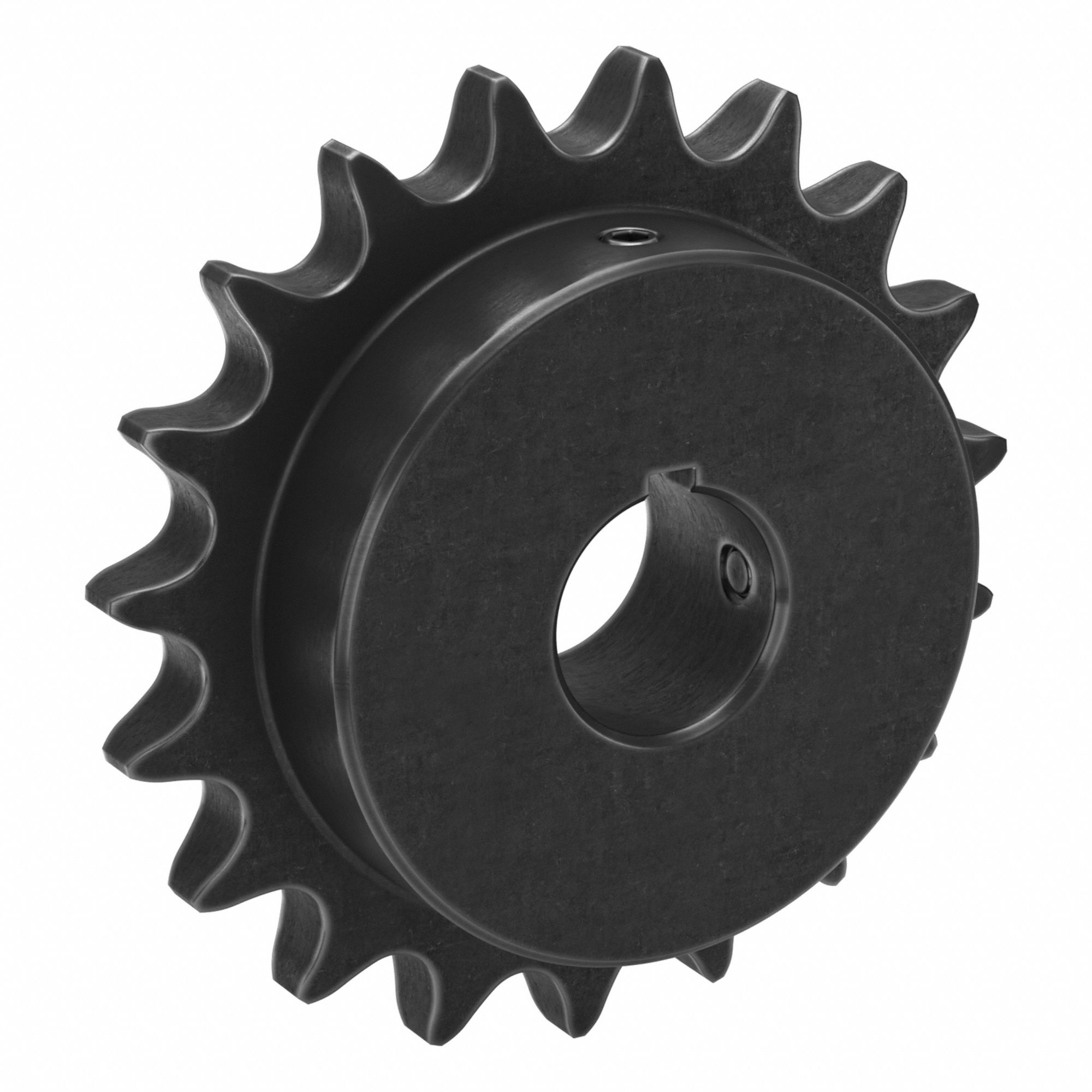 Single Strand Sprocket: 60, For 3/4 in Chain Pitch, 1 3/16 in Bore Dia, 19 Teeth, Steel