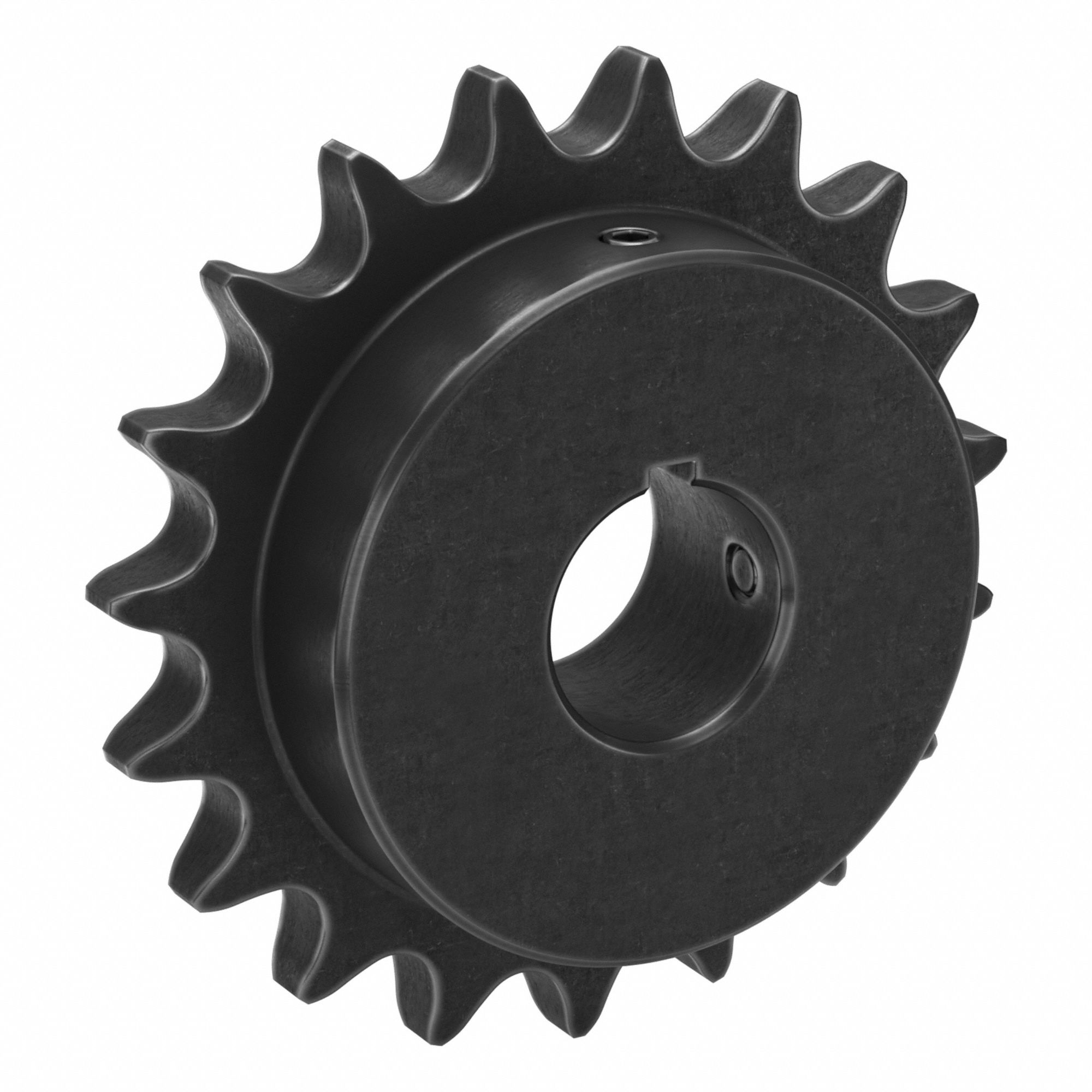 Single Strand Sprocket: 60, For 3/4 in Chain Pitch, 1 1/4 in Bore Dia, 19 Teeth, Steel