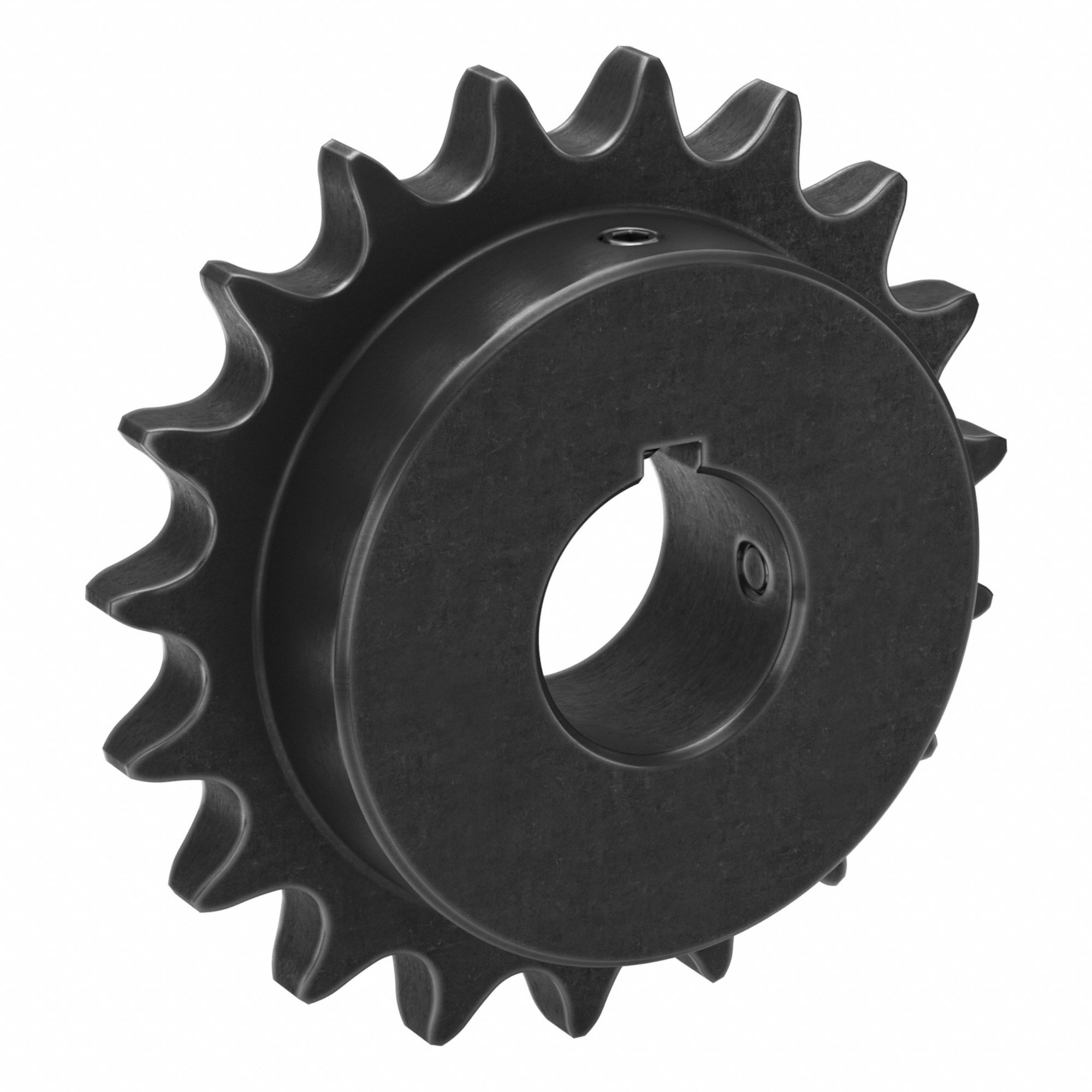 Single Strand Sprocket: 60, For 3/4 in Chain Pitch, 1 3/8 in Bore Dia, 19 Teeth, Steel