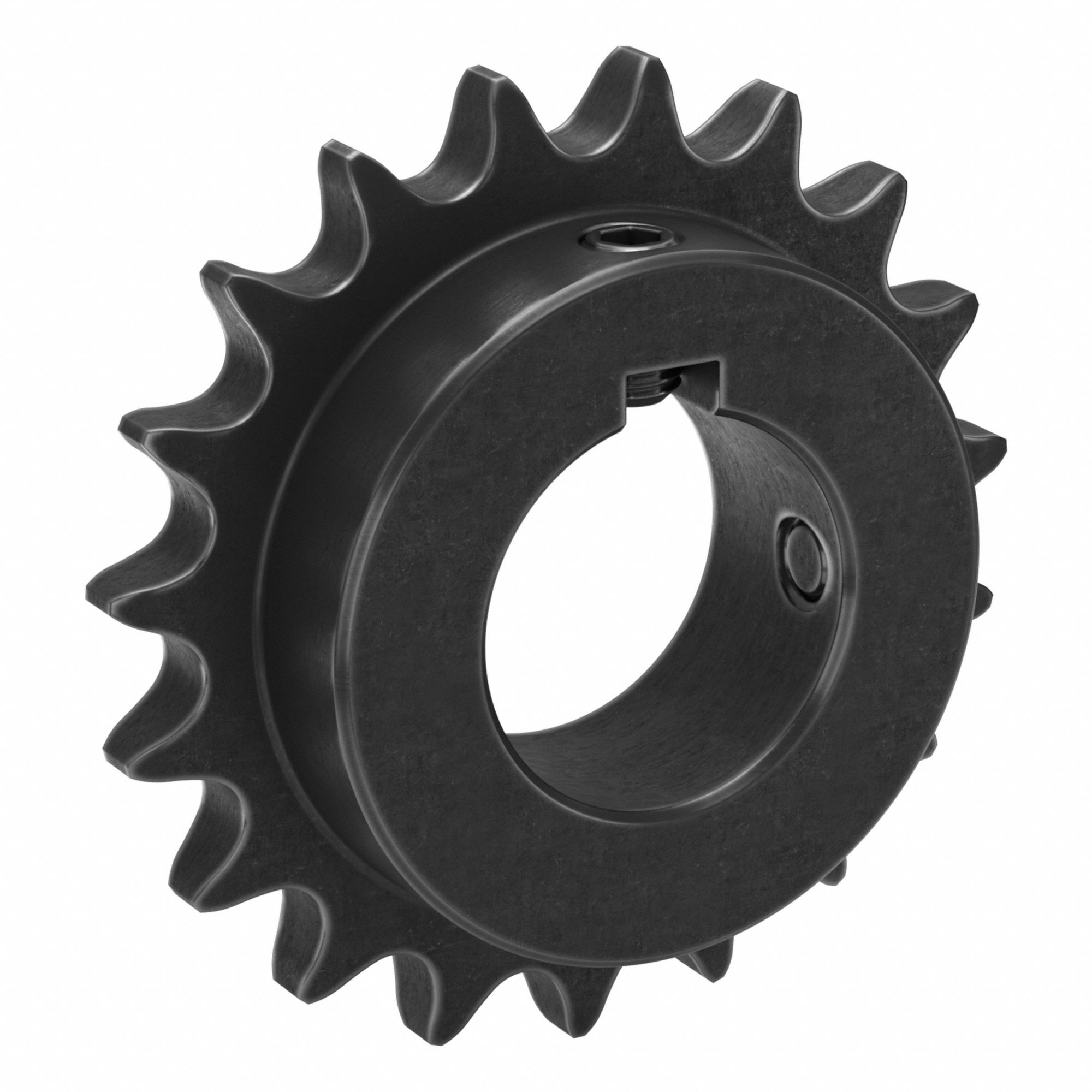Single Strand Sprocket: 60, For 3/4 in Chain Pitch, 1 15/16 in Bore Dia, 19 Teeth, Steel
