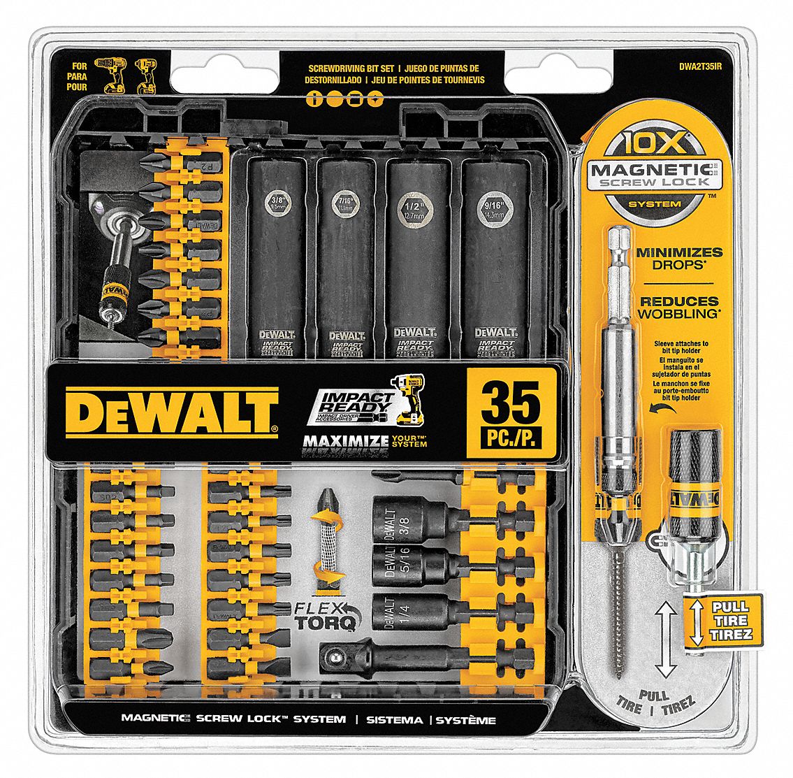 SCREWDRIVER BIT SET,35 PCS,1/4IN SHANK