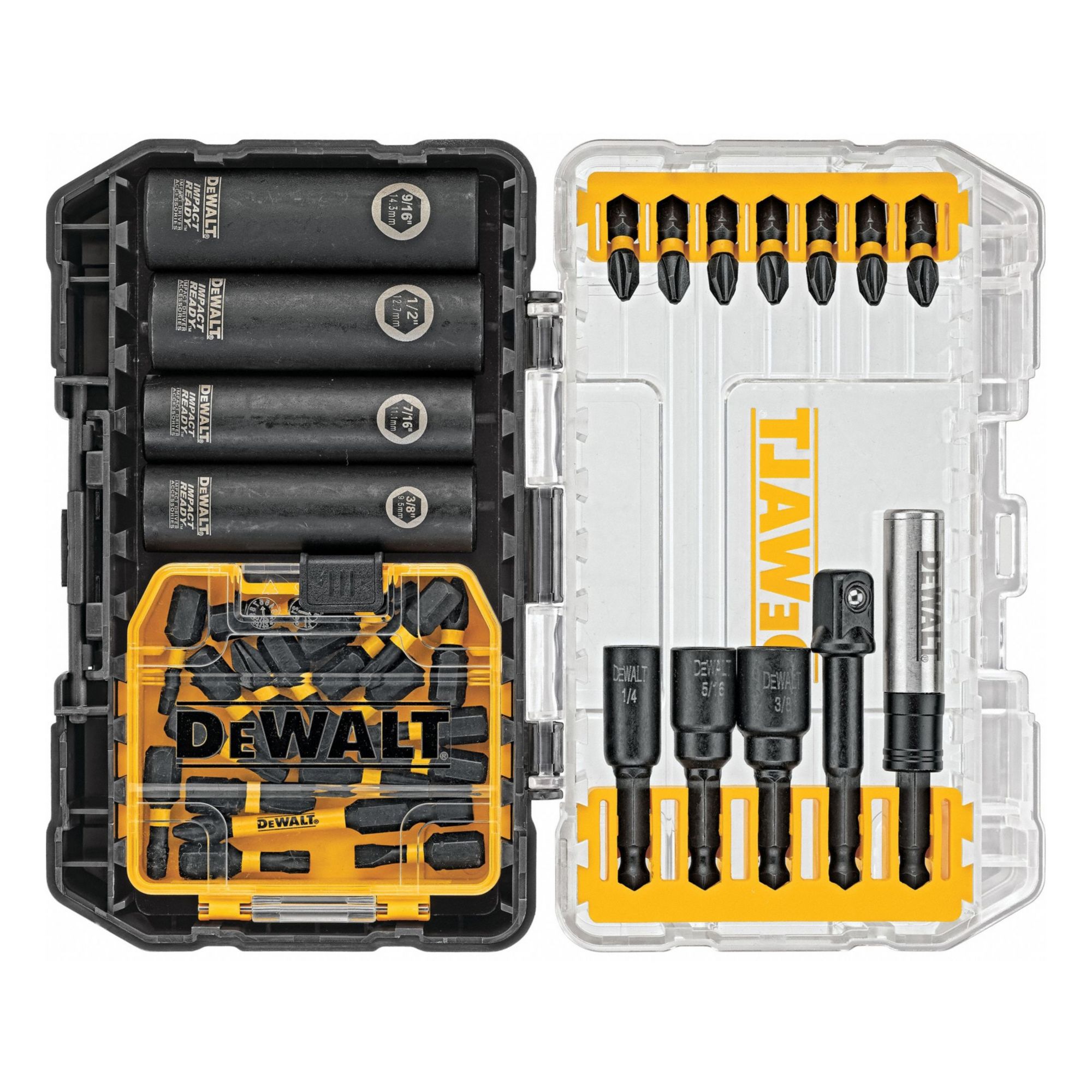Driver Bit Set: Bit Holders/Nutsetters/Screwdriver Bits/Sockets or Socket Adapters, Std, Hex