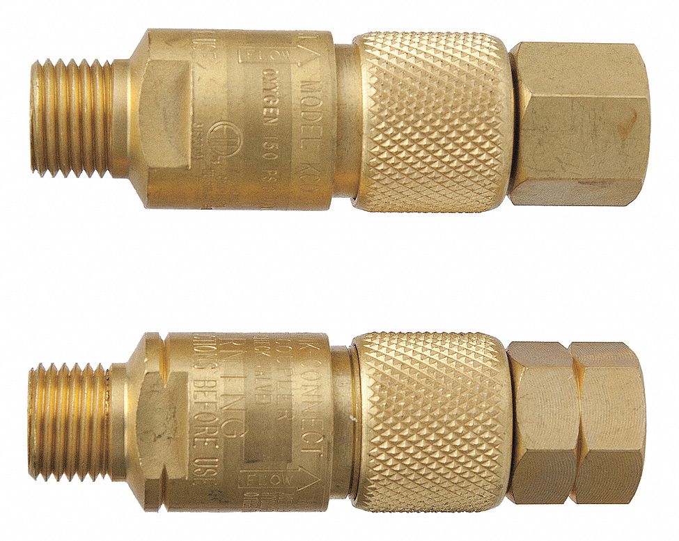 20UJ96 - Hose Quick Connect Brass 9/16in-18 PK2