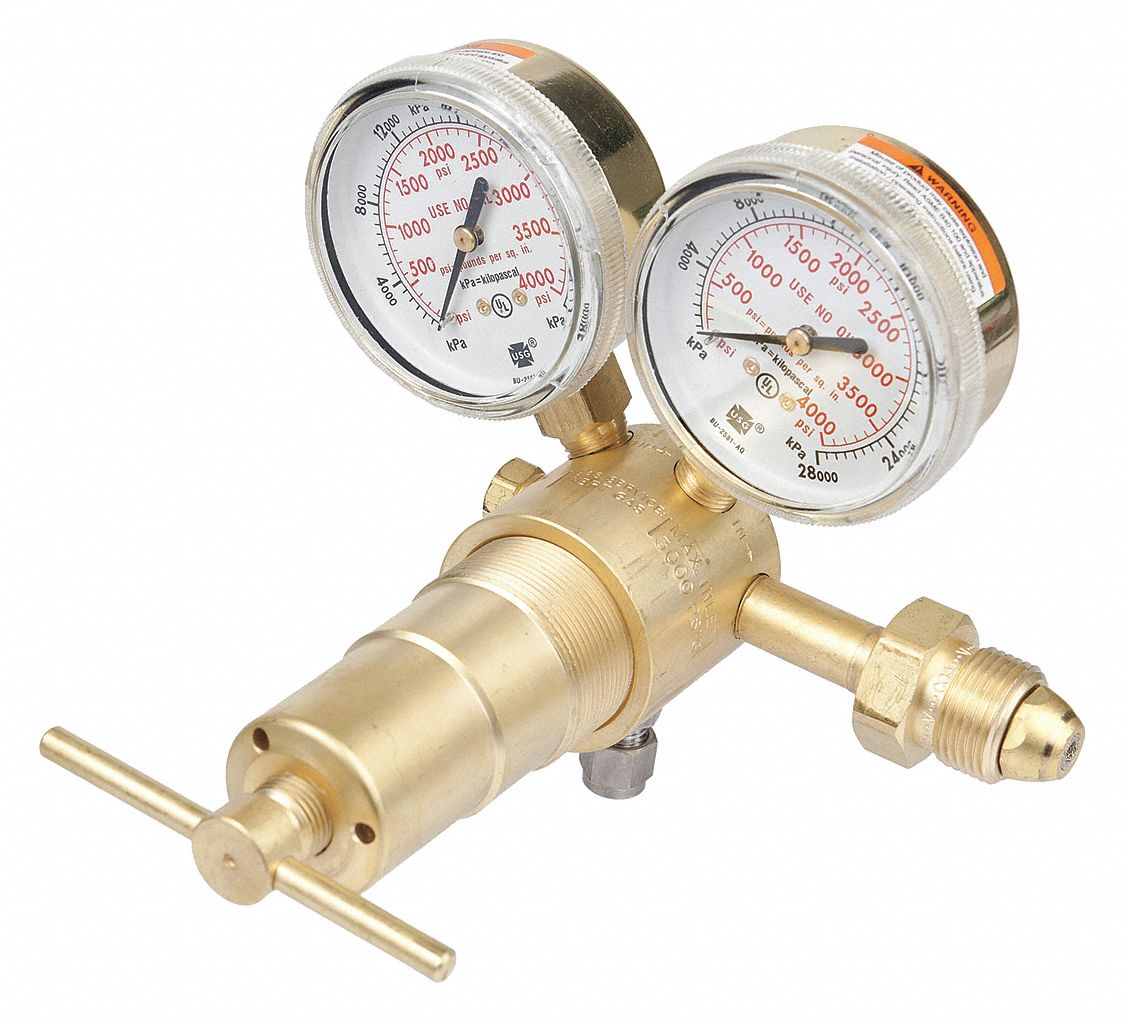 Victor 0781-9134 Single Stage Nitrogen Regulator - CGA-580 Inlet, 4,000 PSIG Max Outlet