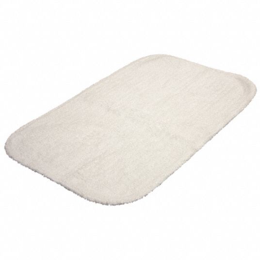 LACEY MILLS, White, 40 in Lg, Bath Rug - 20UM86|09434STK - Grainger