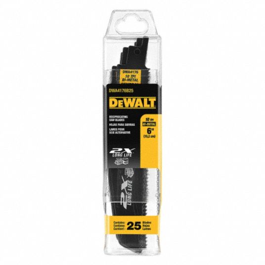 DEWALT, 10 Teeth per Inch, 1 in Ht, Reciprocating Saw Blade 20UN49