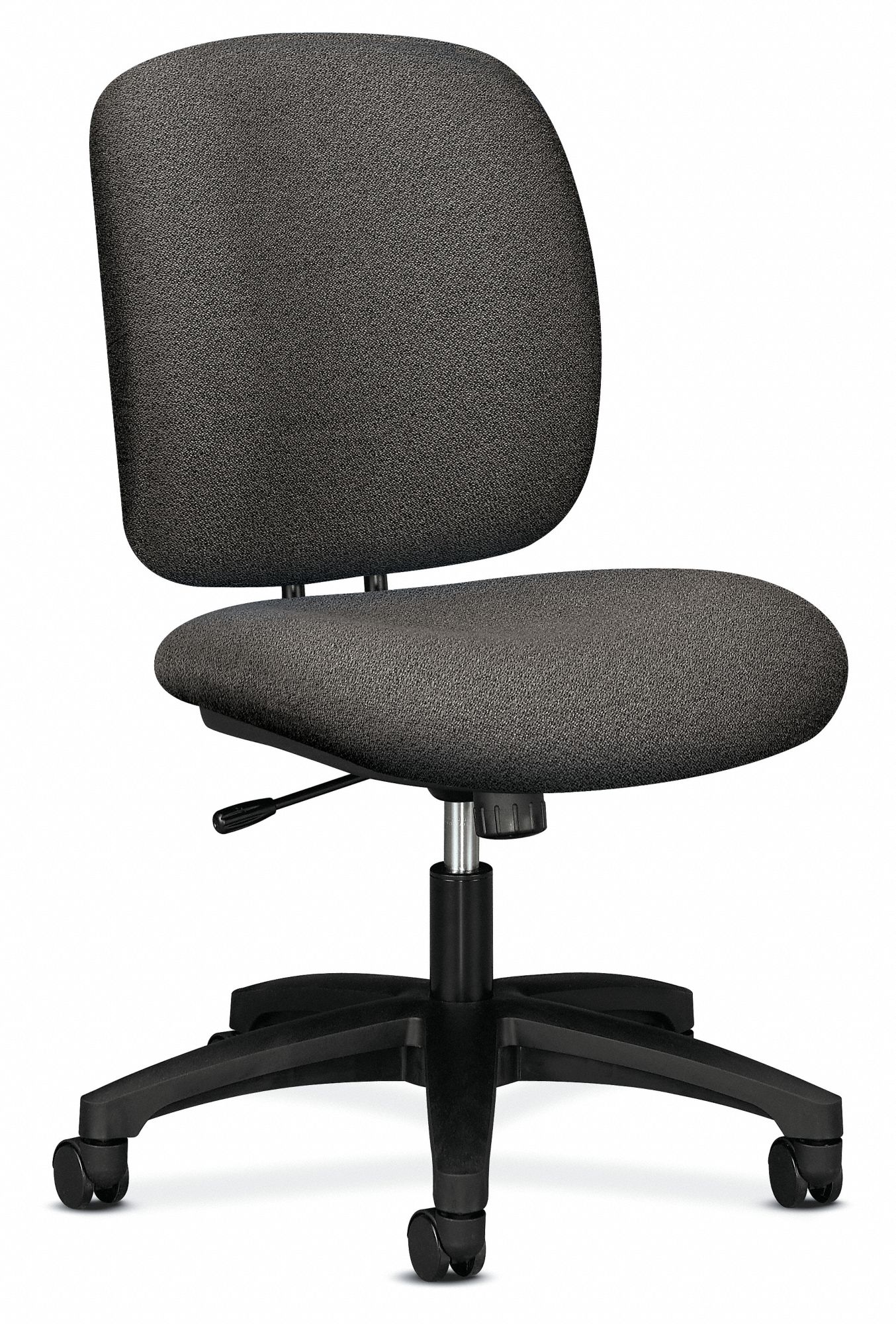 Desk Chair, Desk Chair, Gray, Fabric, 17 in to 22 in Nominal Seat