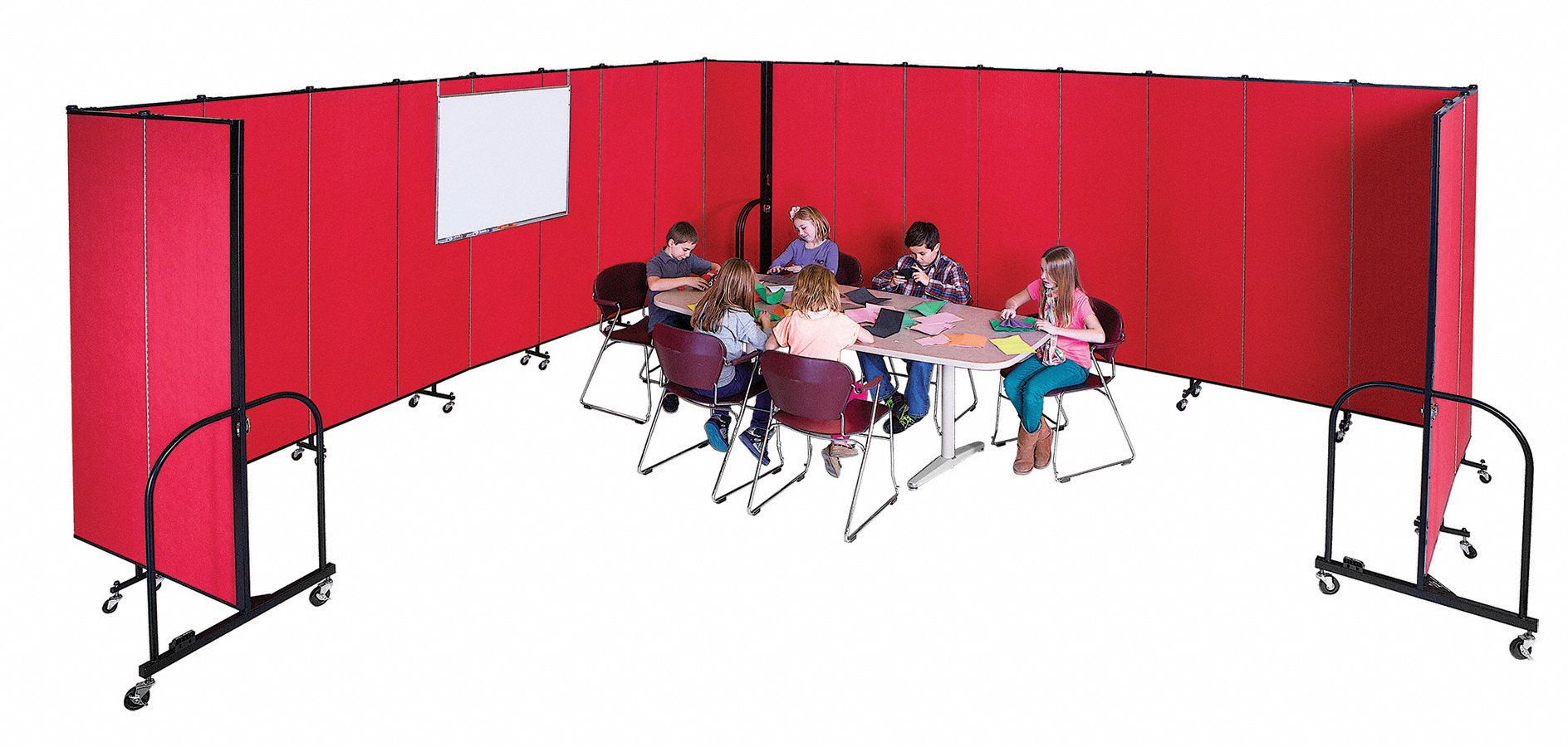 SCREENFLEX Dry Erase Board 36 in Dry Erase Ht, 42 in Dry Erase Wd, 1/2