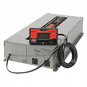 POWER INVERTER, PURE SINE, 2 OUTLETS, 3 PRONG, 5000 W, 10 13/16 X 4 1/8 X 22 3/8 IN, STEEL