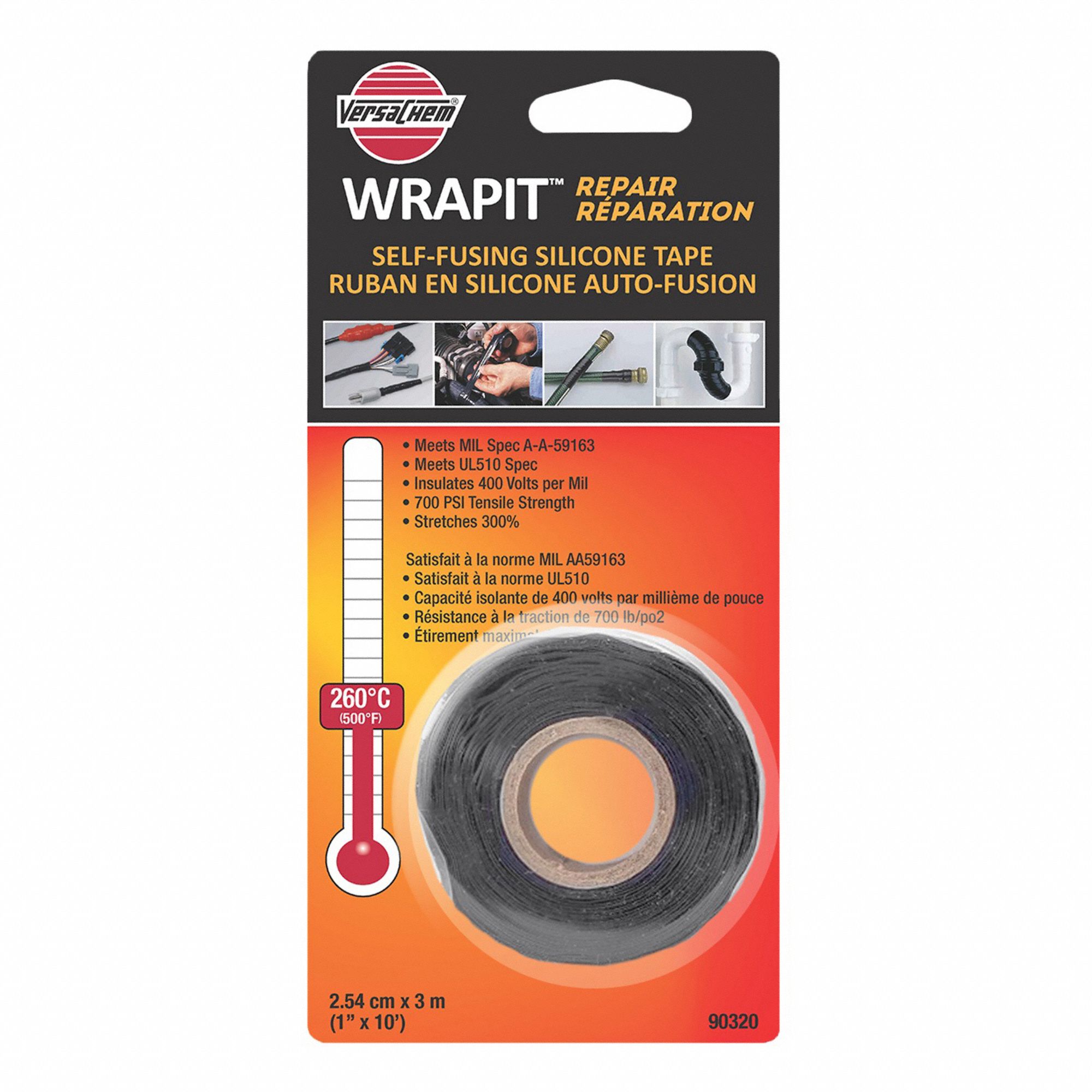 Black Self-Sealing Repair Tape 1x10