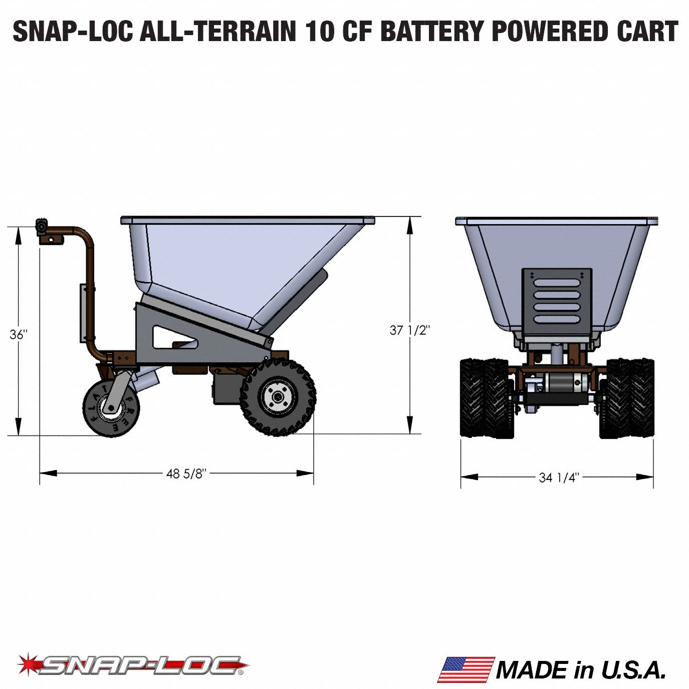 GRAINGER APPROVED Motorized Wheelbarrow 20UY89SLV0010PC Grainger