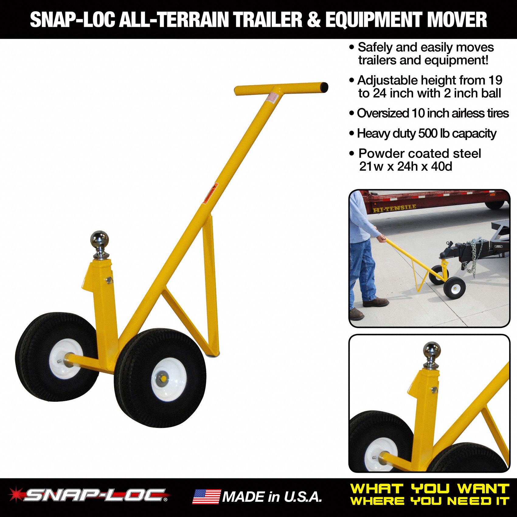 GRAINGER APPROVED Machinery Mover Hand Truck, 500 lb Load Capacity ...