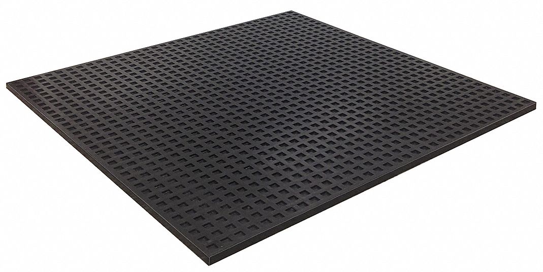 MASON Vibration Isolation Pad, Nitrile, 200 psi Max. Steady Load, 18 in ...