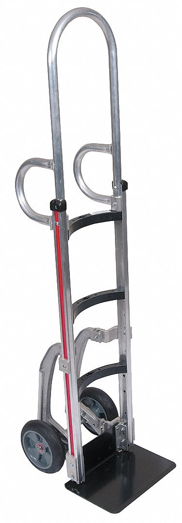 NARROW AISLE HAND TRUCK,500 LB.,10IN DIA