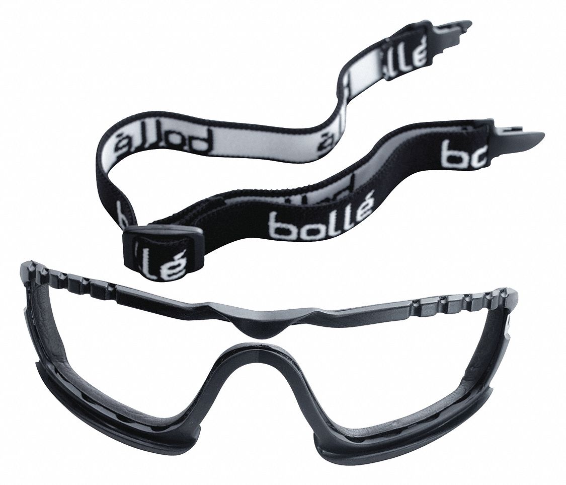 BOLLE SAFETY Dust Goggle Strap and Foam Kit Cobra, Black 20V721