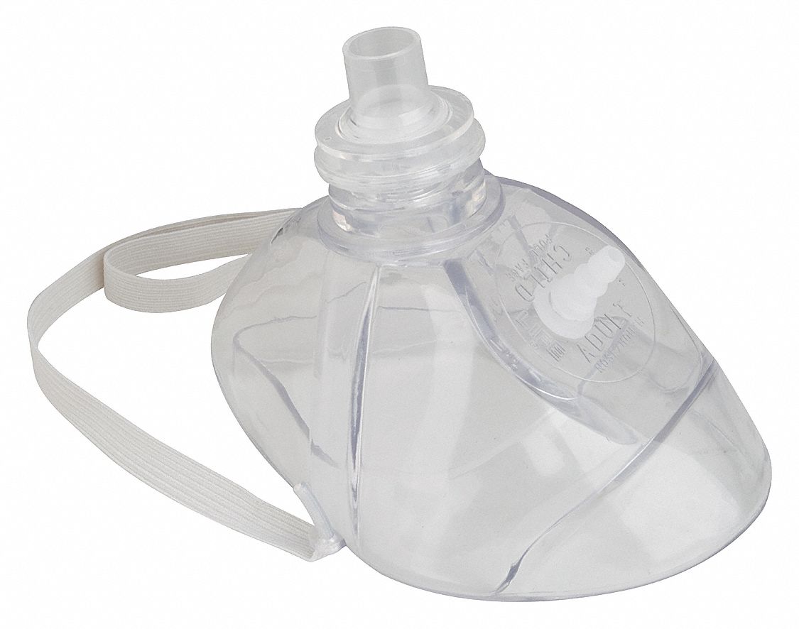 Emergency Oxygen Face Mask: Child/Adult, CPR, 4 Components, 1 People Served, Bag