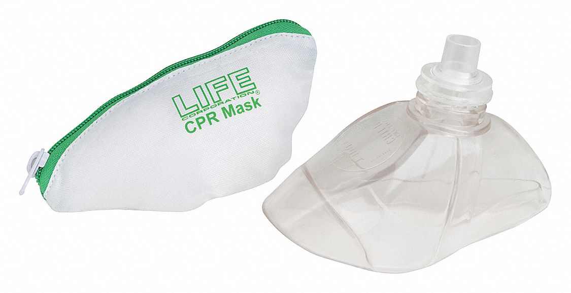 CPR Mask: Child/Adult, CPR, 3 Components, 1 People Served, Belt Pouch, Disposable