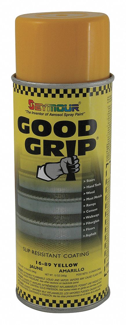 Slip Resistant Coating: Epoxy, 16, GOOD GRIP, Yellow, 16 oz Container Size