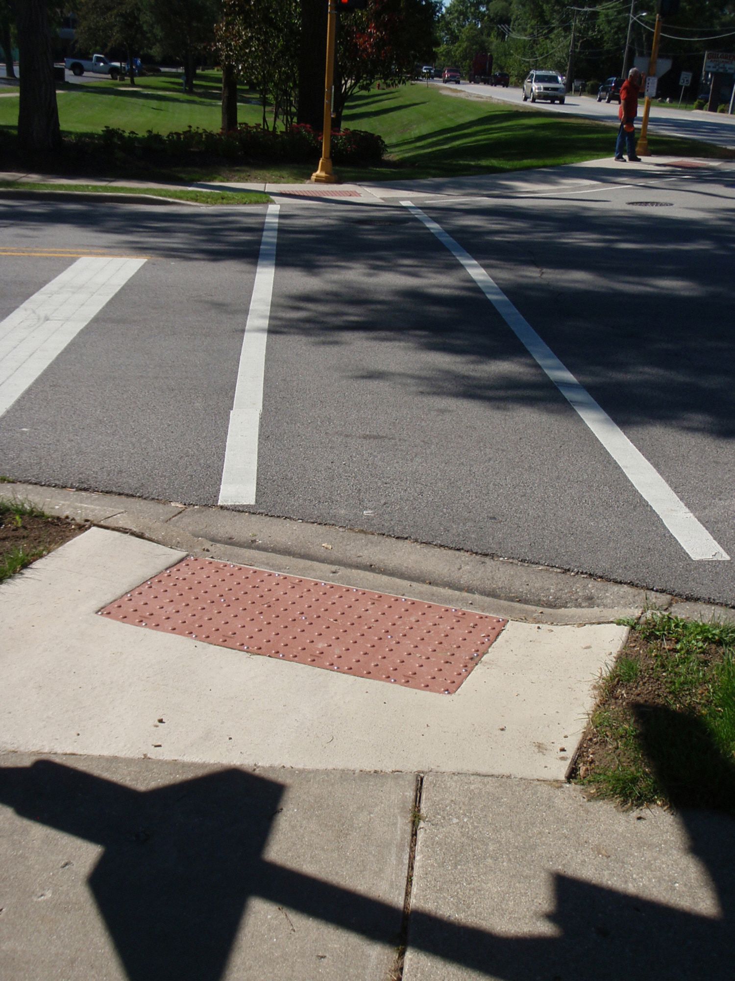 TUFTILE Brick Red ADA Warning Pad, 4 ft x 2 ft x 13/32 in 21EH48