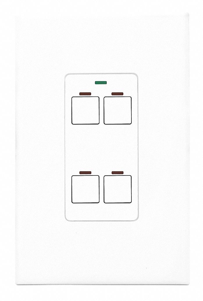 Lithonia Lighting Digital Wall Switch White 4 Button 20ve62ch4 Bwh