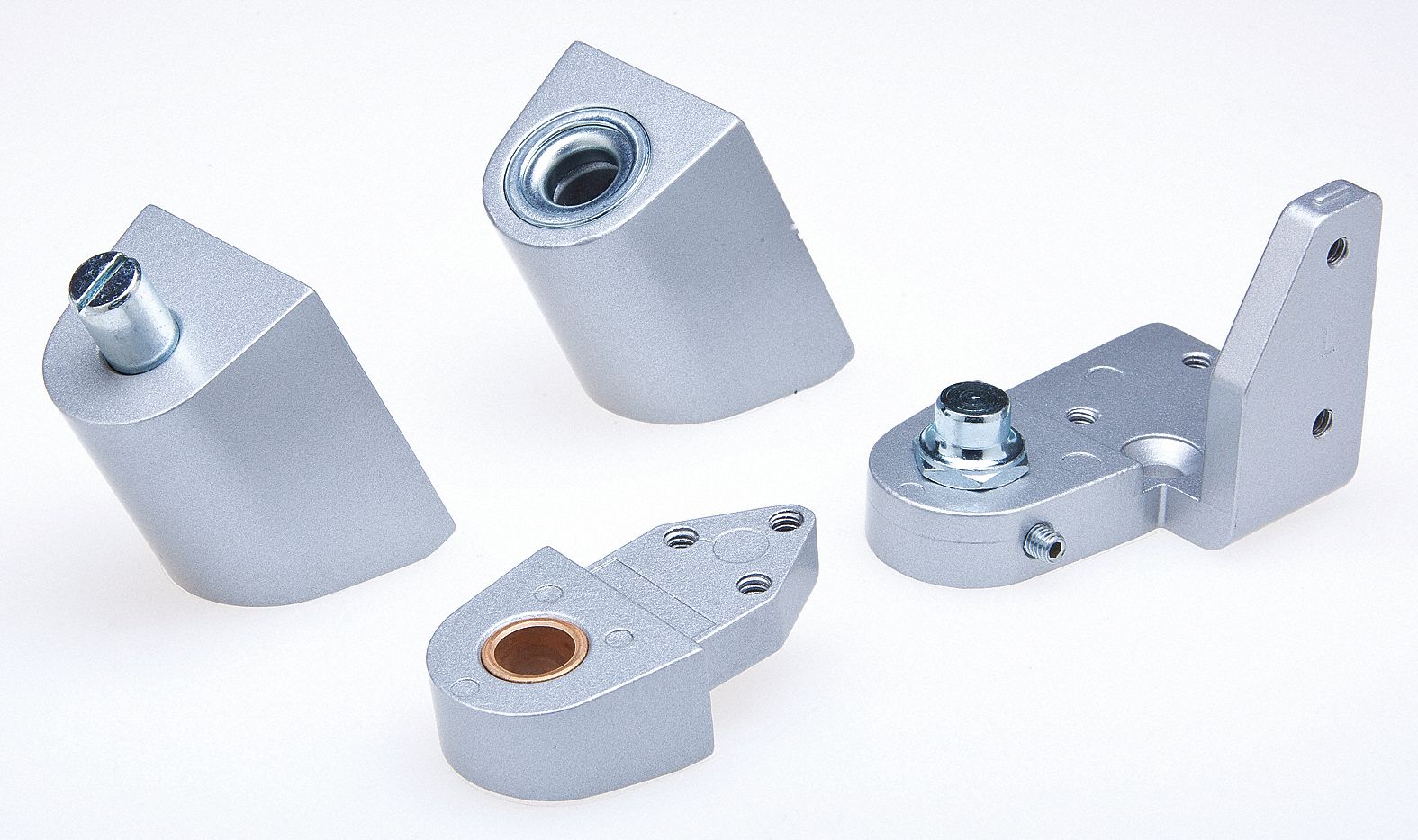 KABA ILCO Left Hand Pivot Hinge, Half Surface Mounting, Aluminum Finish