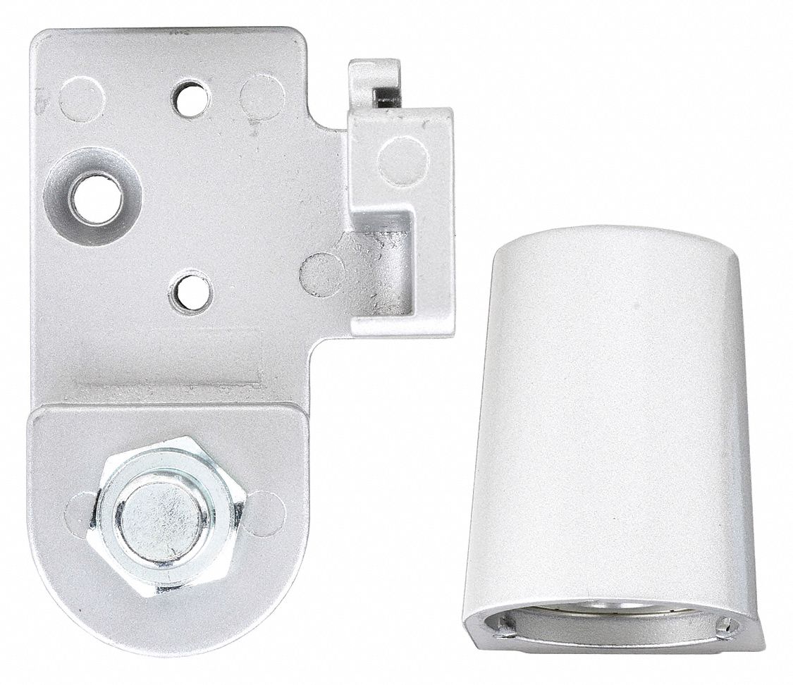 Pivot Hinge: Aluminum, 2 3/8 in Leaf Ht, 1 7/16 in Leaf Wd