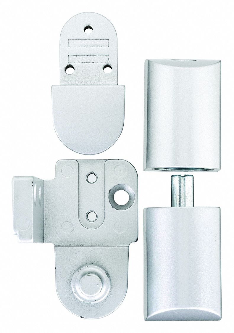 Pivot Hinge: Aluminum, 2 11/16 in Leaf Ht, 1 7/16 in Leaf Wd