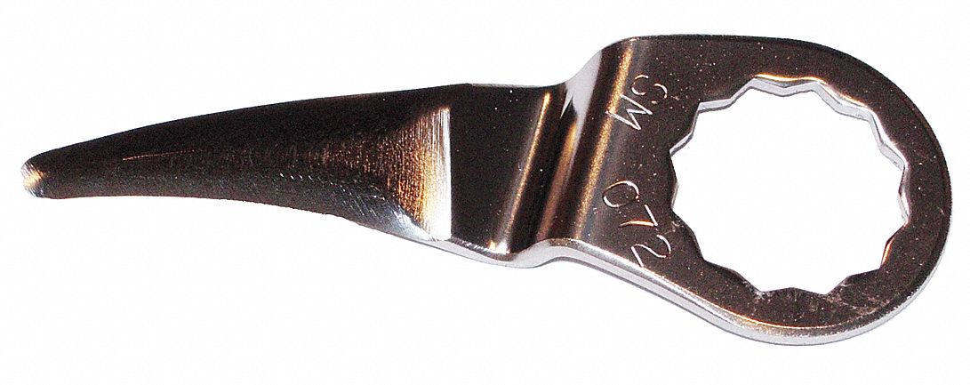 Oscillating Scraper Blade: 5/8 in Blade Wd, 3 1/8 in Blade Lg, Hooked, Steel, 2 Pieces, 2 PK