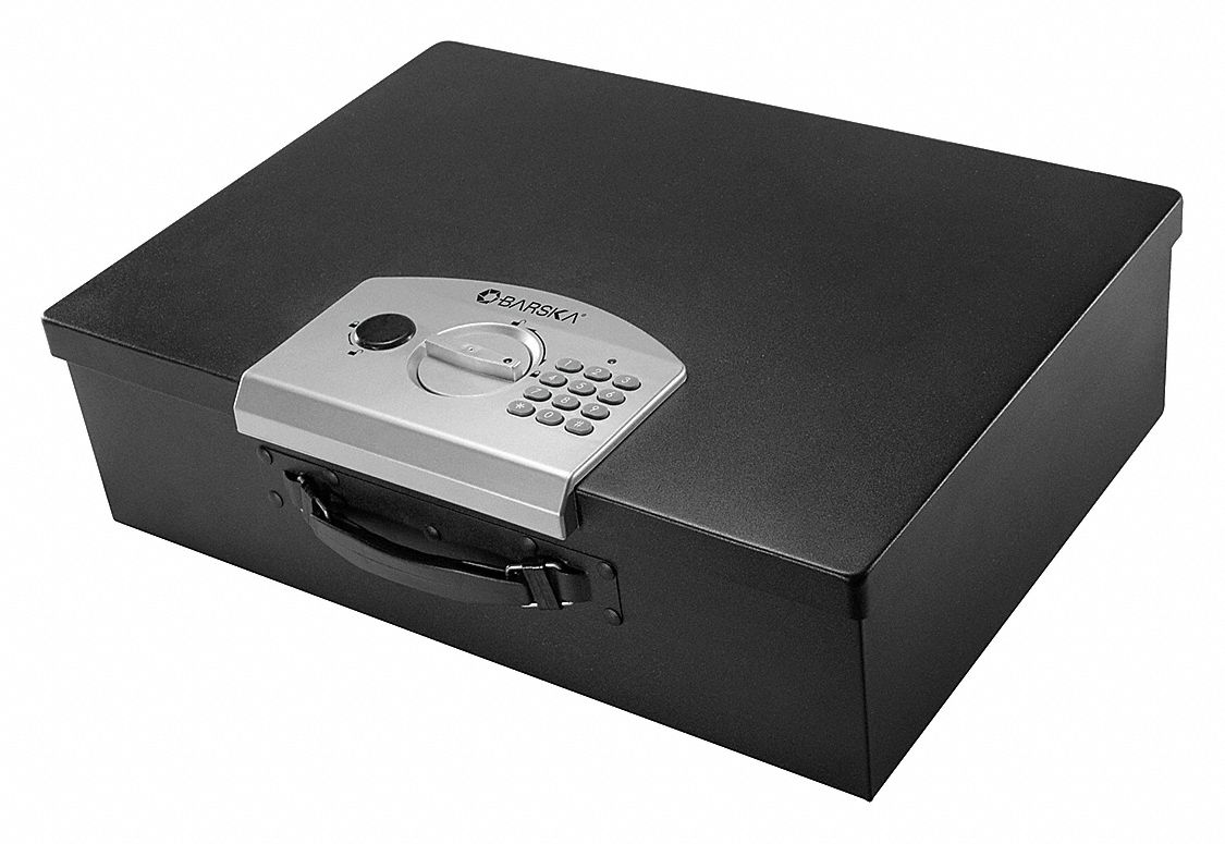 PORTABLE SAFE,0.5 CU FT,BLACK