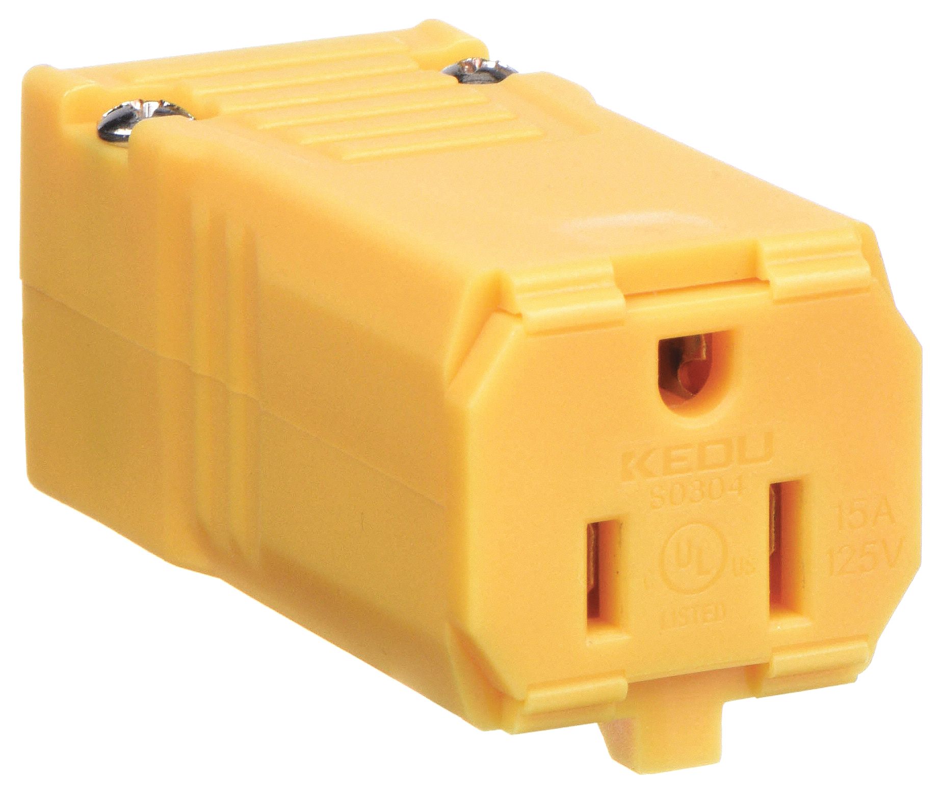 POWER FIRST Conector de Hoja Recta General 125VCA Amarillo - 20VR89 ...