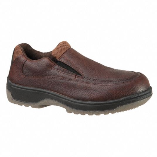 FLORSHEIM Loafer Shoe, 10, EEE, Men's, Dark Brown, Steel Toe Type, 1 PR ...