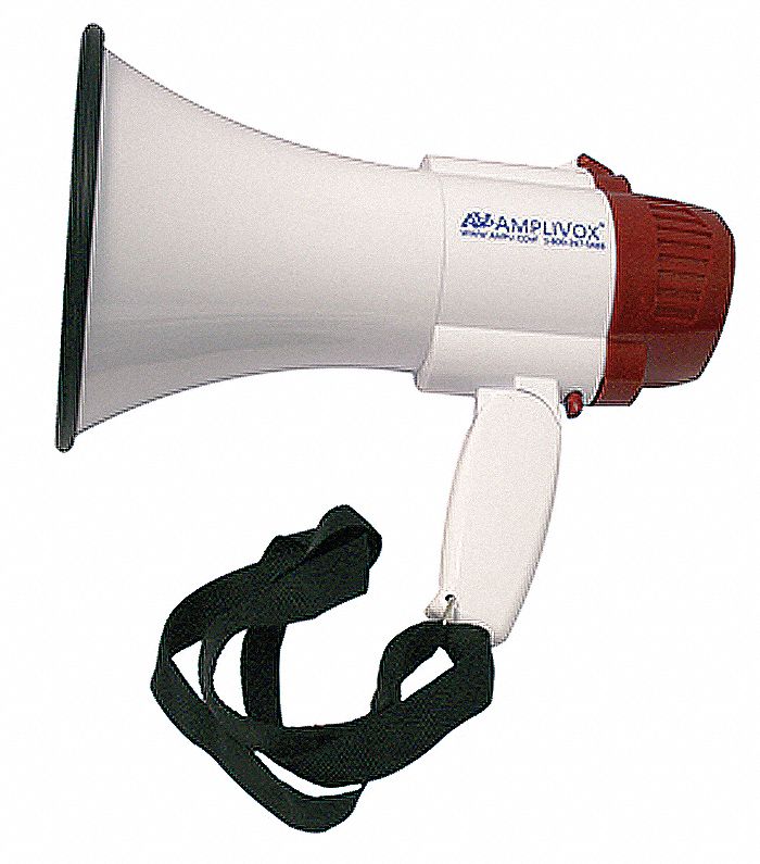 AMPLIVOX SOUND SYSTEMS Megaphone, Operating Range 100 yd, Peak Output