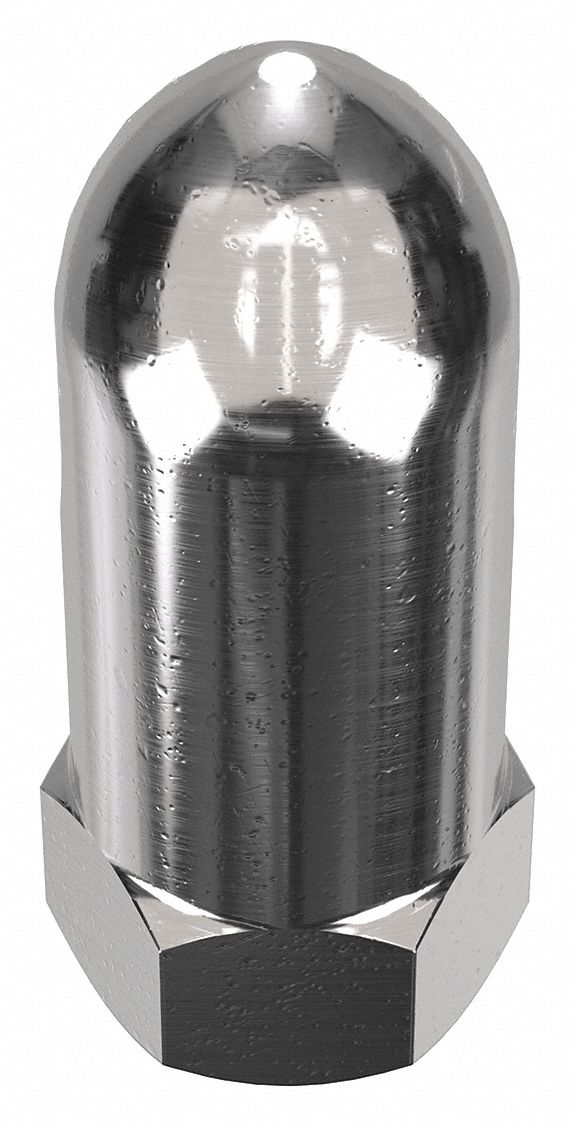CpNt, HgCrn, Plsh, SStl, 1/2"-13, 2", 1PK
