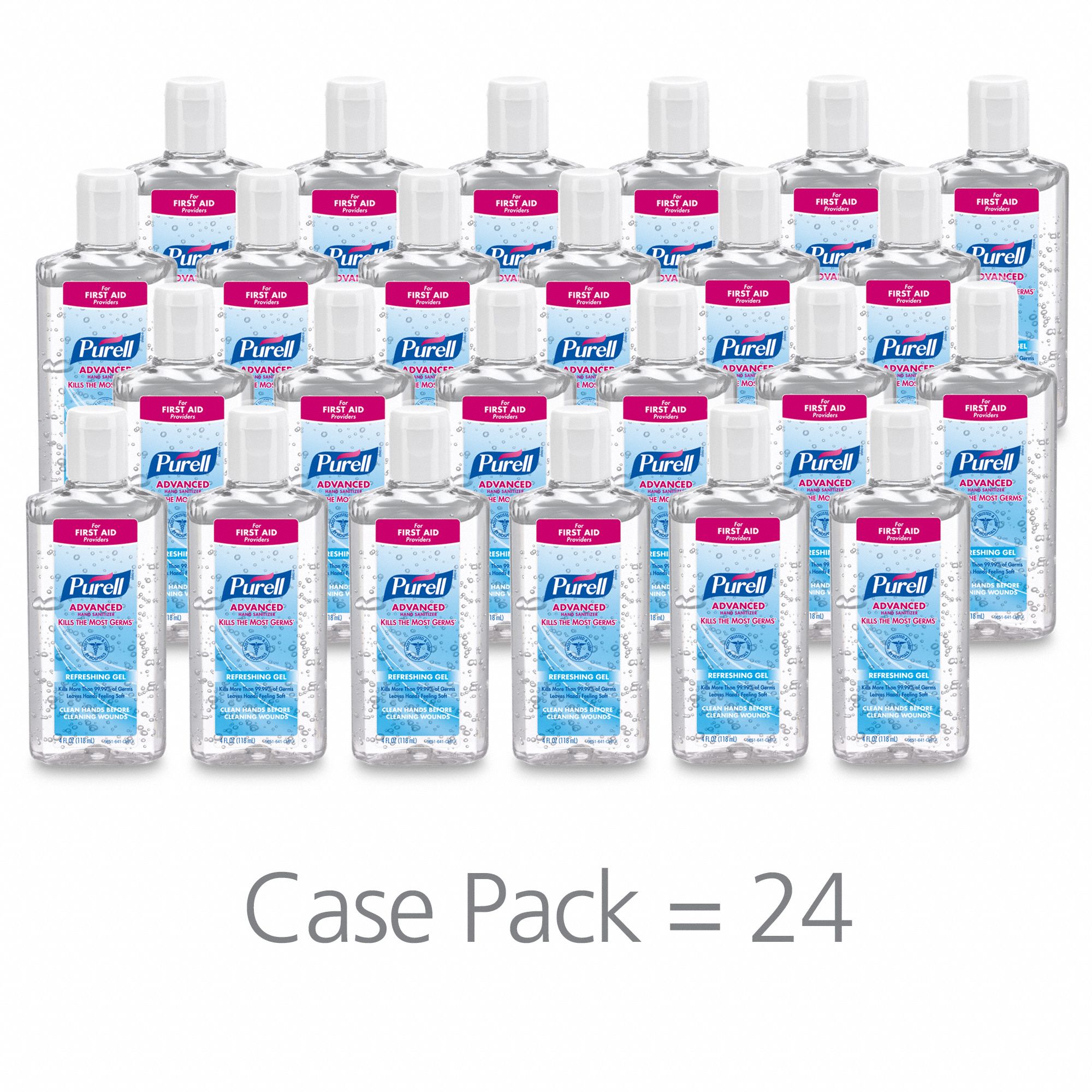 PURELL Hand Sanitizer, 4 oz, Squeeze Bottle, Gel, PK 24 20W4489651