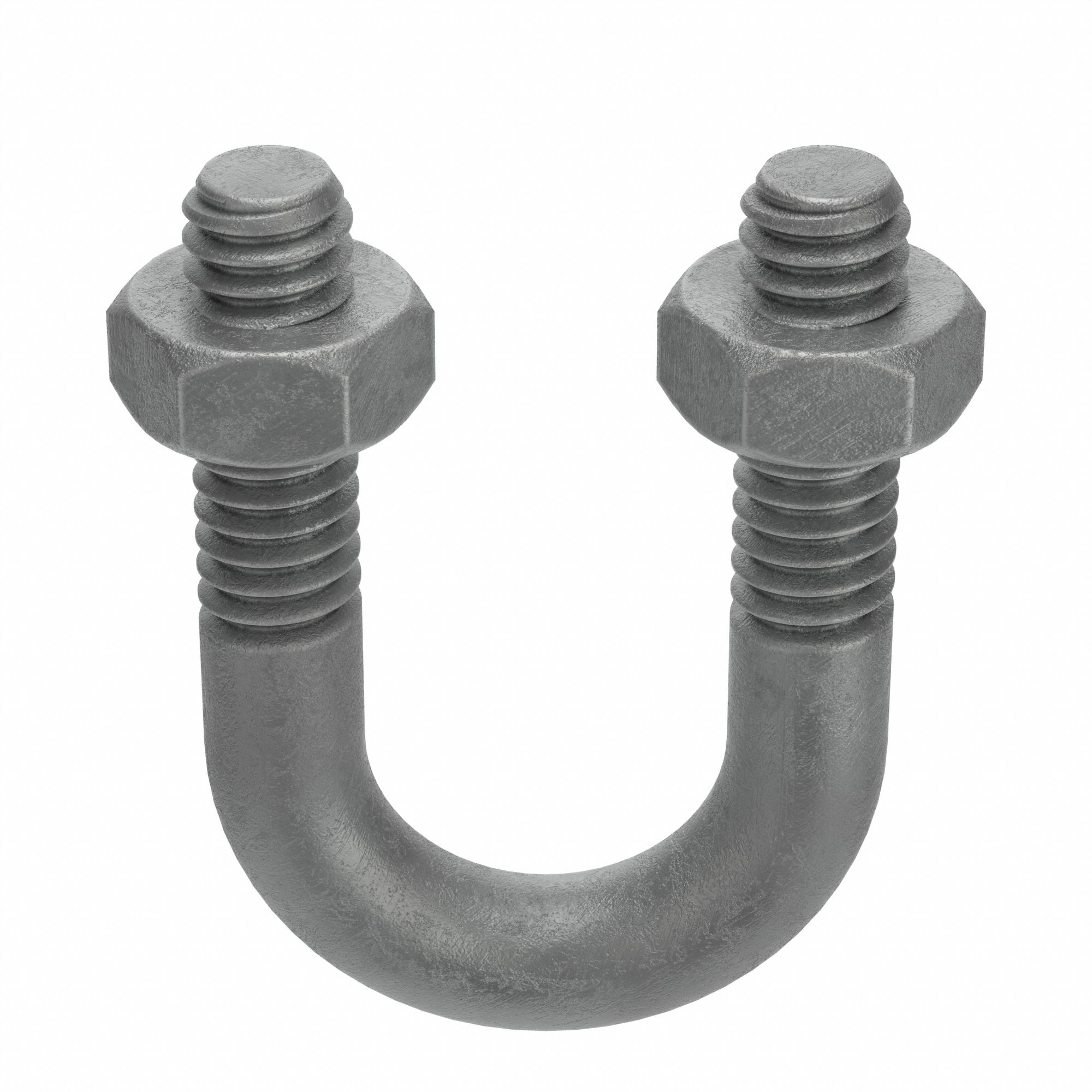 U-Bolt, Round, Low Steel, 1/4-20, PK10