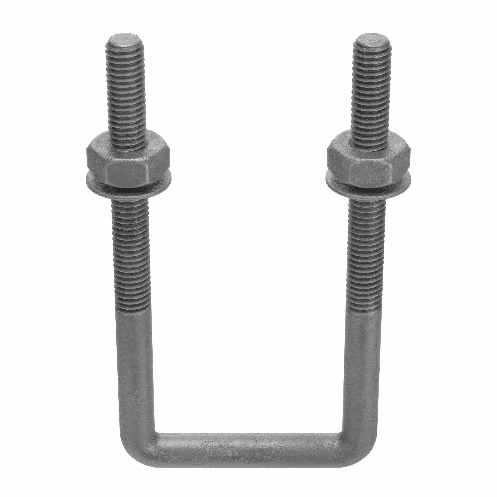U-Bolt, Square, Low Steel, 3/8-16
