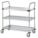 UTILITY CART,SS/CHROME,32X18X38,3 SHELF