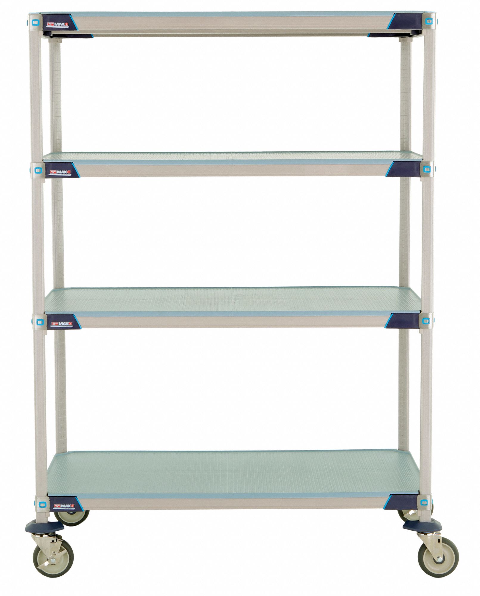 METRO Utility Cart: 50 in x 26 in, 67 in Overall Ht, 4 Shelves