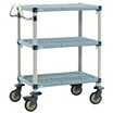 Utility Carts with Antimicrobial Perforated Flush Plastic Shelves image